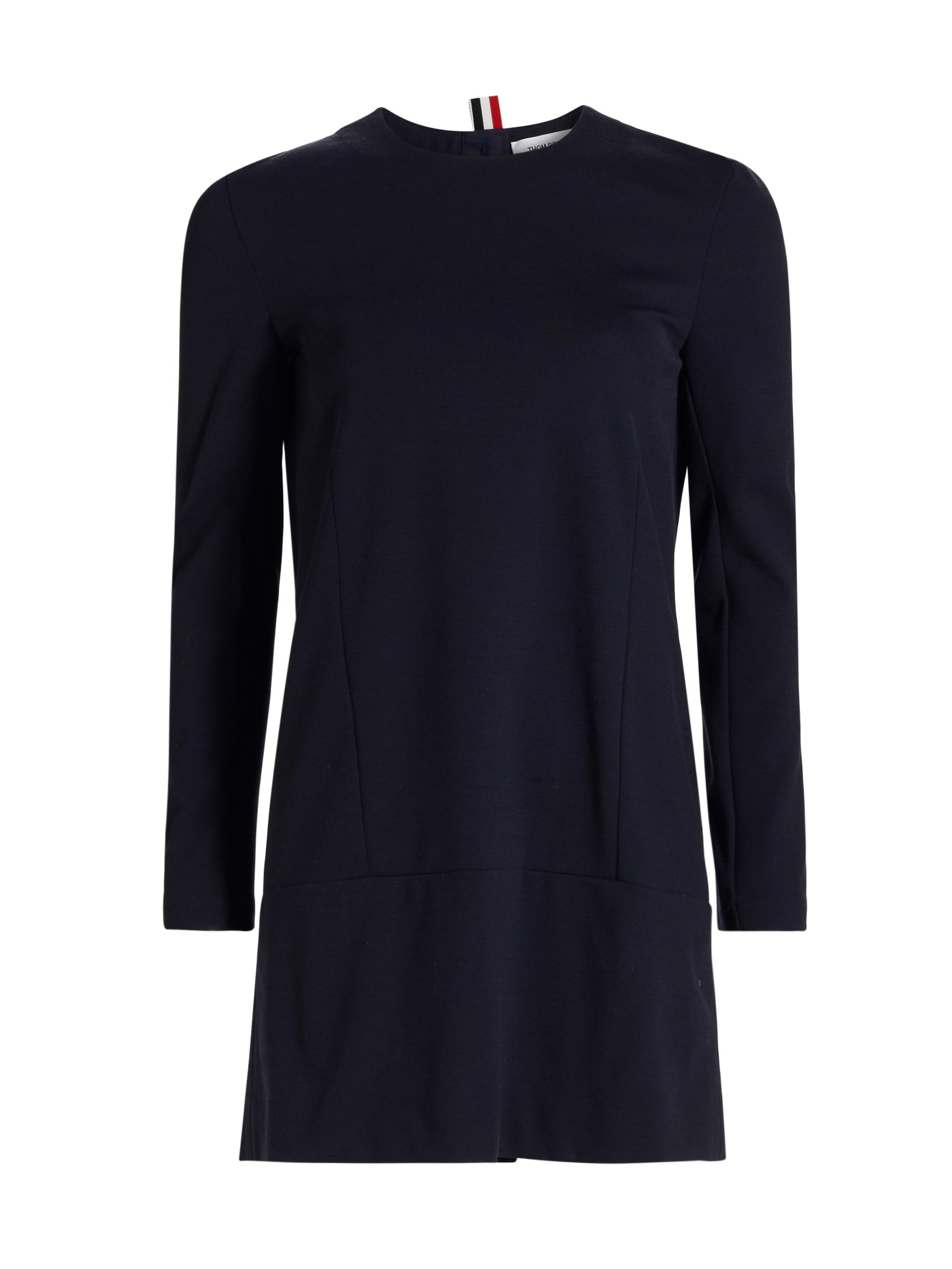 Thom Browne Women's Wool-Blend Shift Minidress - Navy