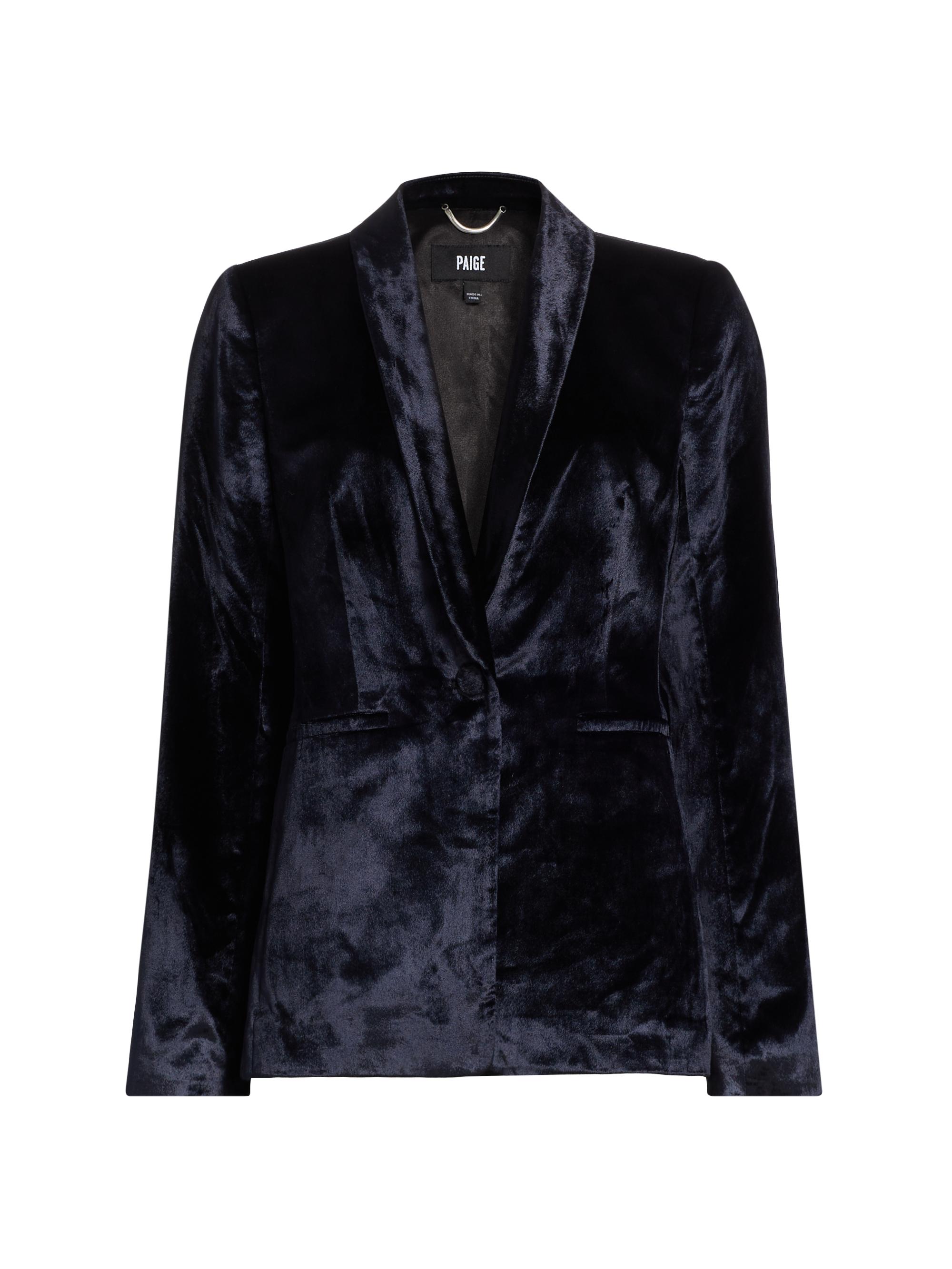 Paige Women's Kriselle Velvet Blazer - Midnight