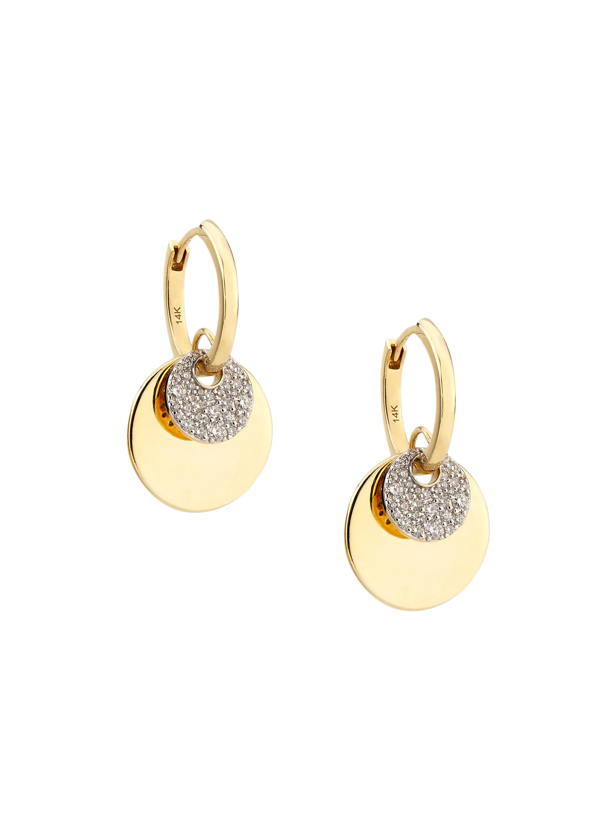 Nina Gilin Women's 14K Yellow Gold & 0.41 TCW Diamond Drop Earrings - Yellow Gold