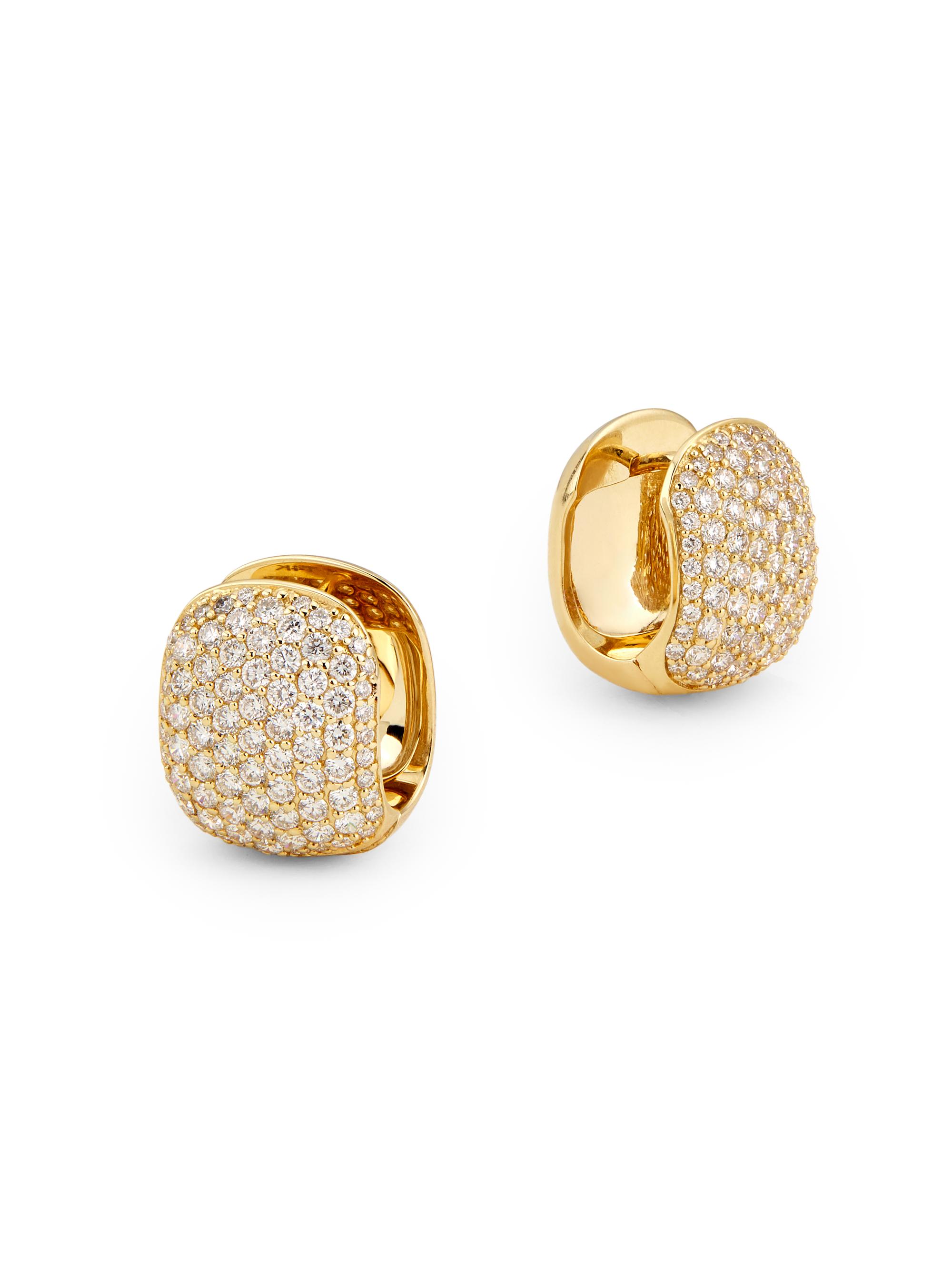 Nina Gilin Women's 14K Yellow Gold & 1.40 TCW Diamond Huggie Earrings - Yellow Gold