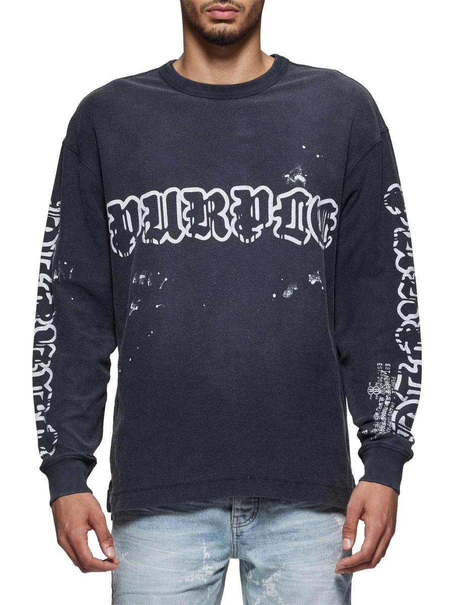 Tシャツ・カットソー Luxury Street Wear Washed long sleeve side zip unisexual T-JUST-LS-D Man: Long-sleeve T-shirt with logo patch | Diesel
