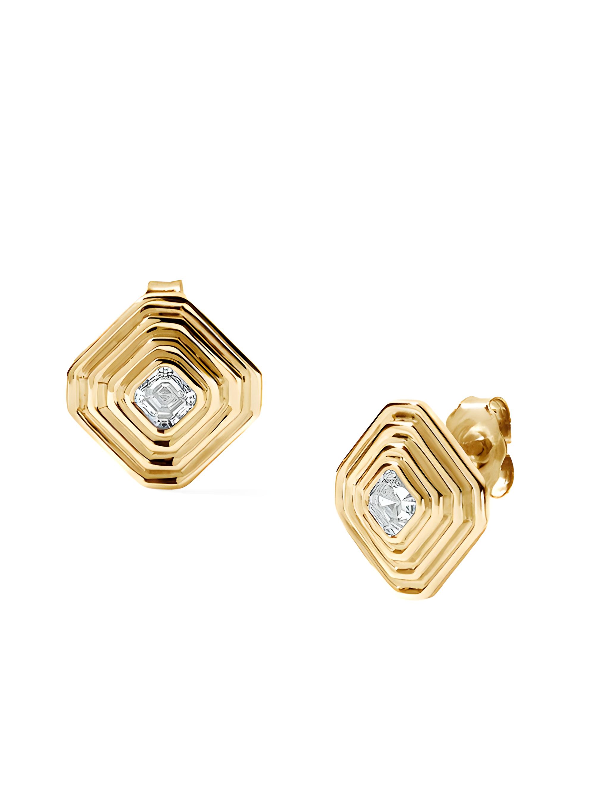 Stephanie Gottlieb Women's 14K Yellow Gold & 1.0 TCW Diamond Asscher Stud Earrings - Yellow Gold