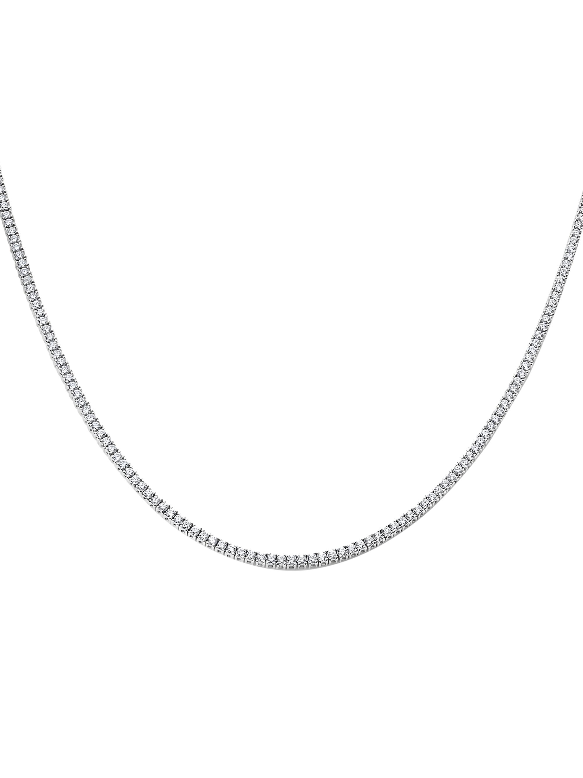 Stephanie Gottlieb Women's Petite 14K Yellow Gold & 4.10 TCW Diamond Tennis Necklace - White Gold