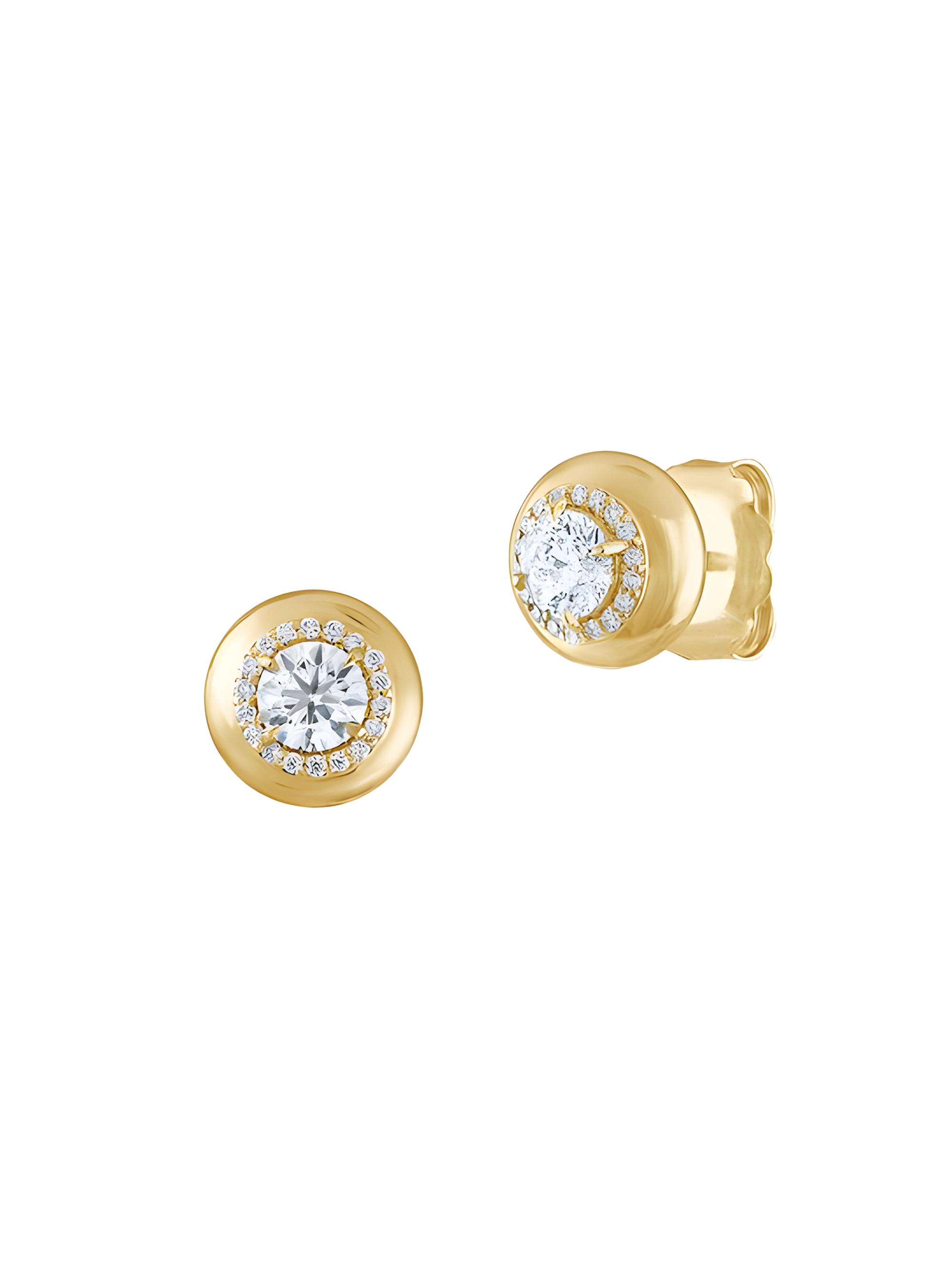 Stephanie Gottlieb Women's Button 14K Yellow Gold & 1.12 TCW Diamond Stud Earrings - Yellow Gold