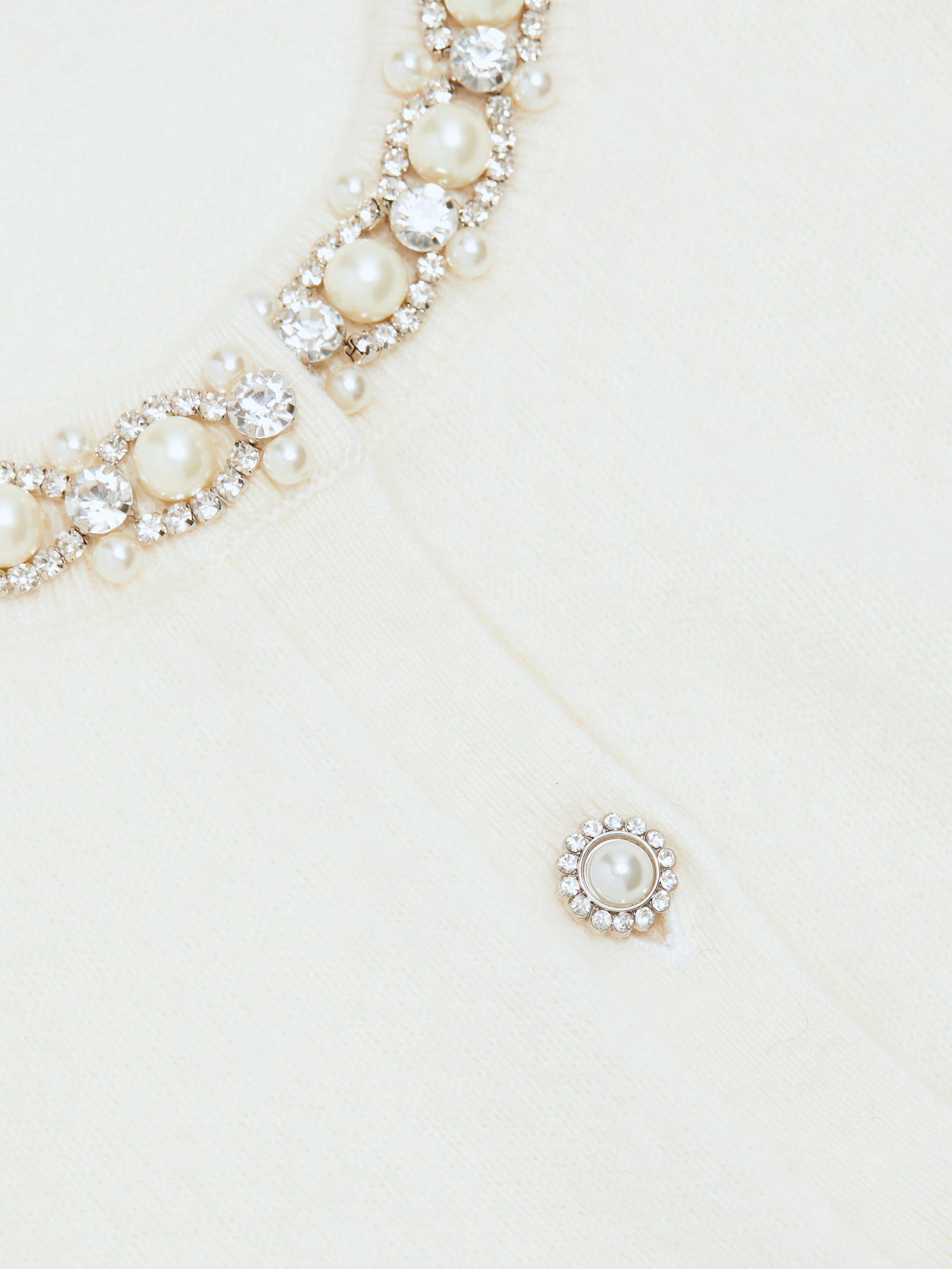 Alice + Olivia Greyson Embellished Cashmere Crop Cardigan | Saks