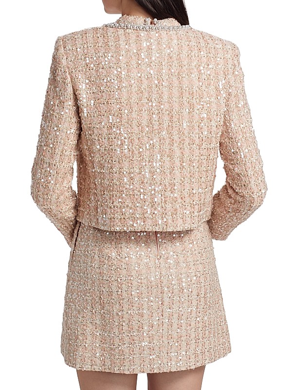 Shop Alice + Olivia Kidman Embellished Tweed Jacket | Saks Shop Alice + Olivia Kidman Embellished Tweed Jacket | Saks