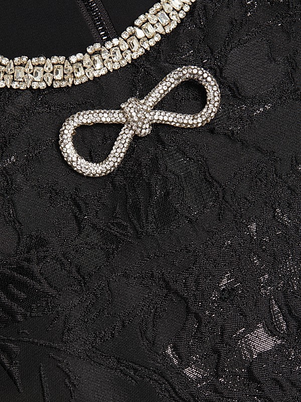 Shop Alice + Olivia Ellis Embellished Jacquard Minidress Shop Alice + Olivia Ellis Embellished Jacquard Minidress