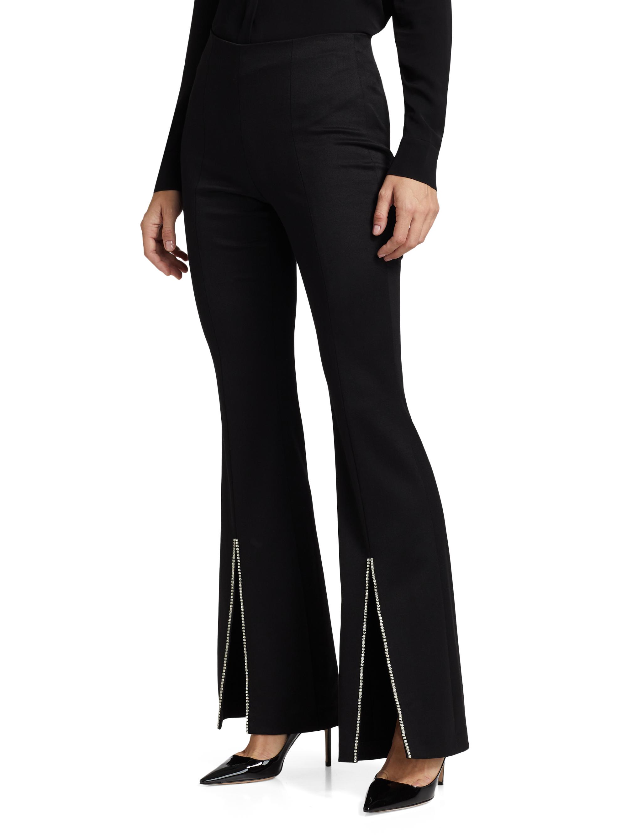 Alice + Olivia Rhinestone Stretch Boot-Cut Pants | Saks Fifth Avenue