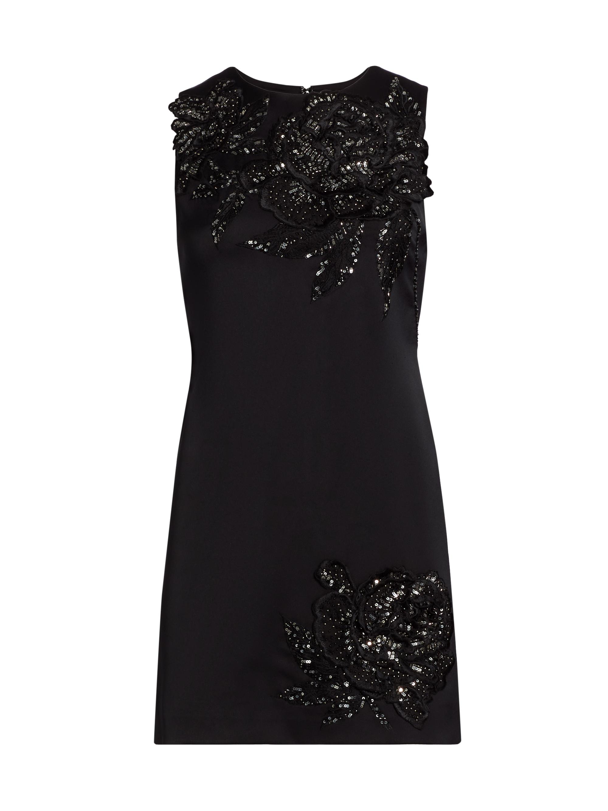 ALICE + OLIVIA Women's Clyde Embellished A-Line Dress - Le Parisien Black Gunmetal