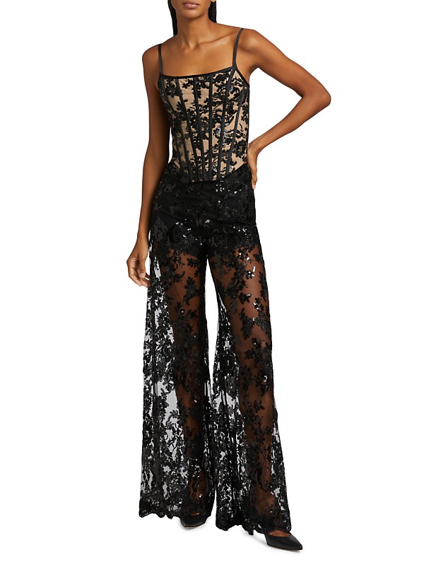 Shop Alice + Olivia Cressida Embellished Corset Top | Saks Shop Alice + Olivia Cressida Embellished Corset Top | Saks