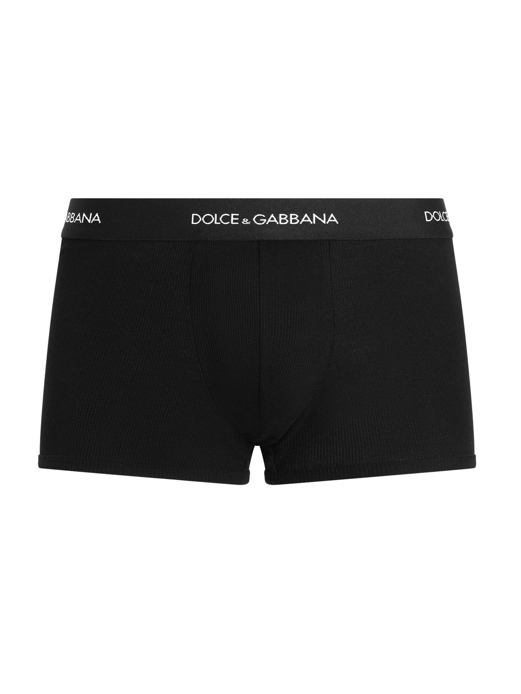 Dolce & Gabbana Men's Logo Cotton Boxer Briefs 2-Pack - Nero
