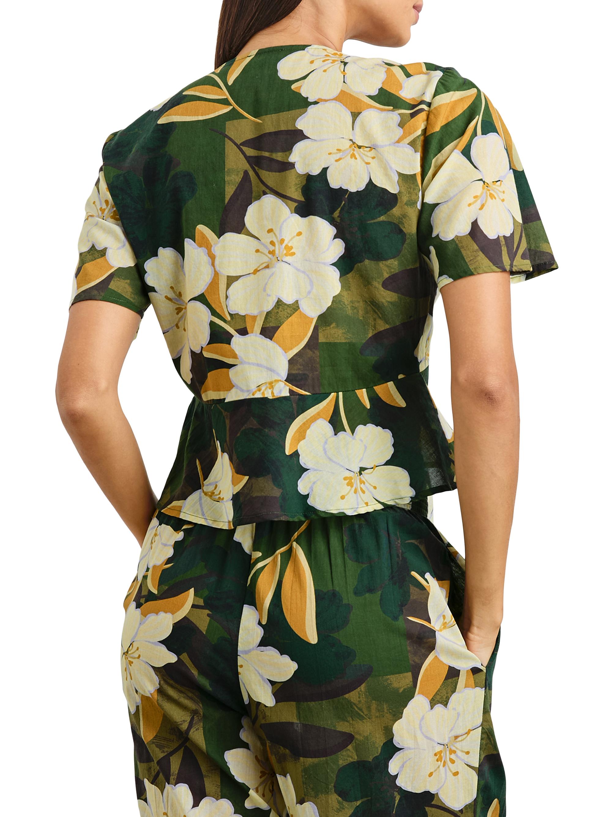 Rails Tia Floral Cotton Tie-Waist Crop Shirt | Saks Fifth Avenue