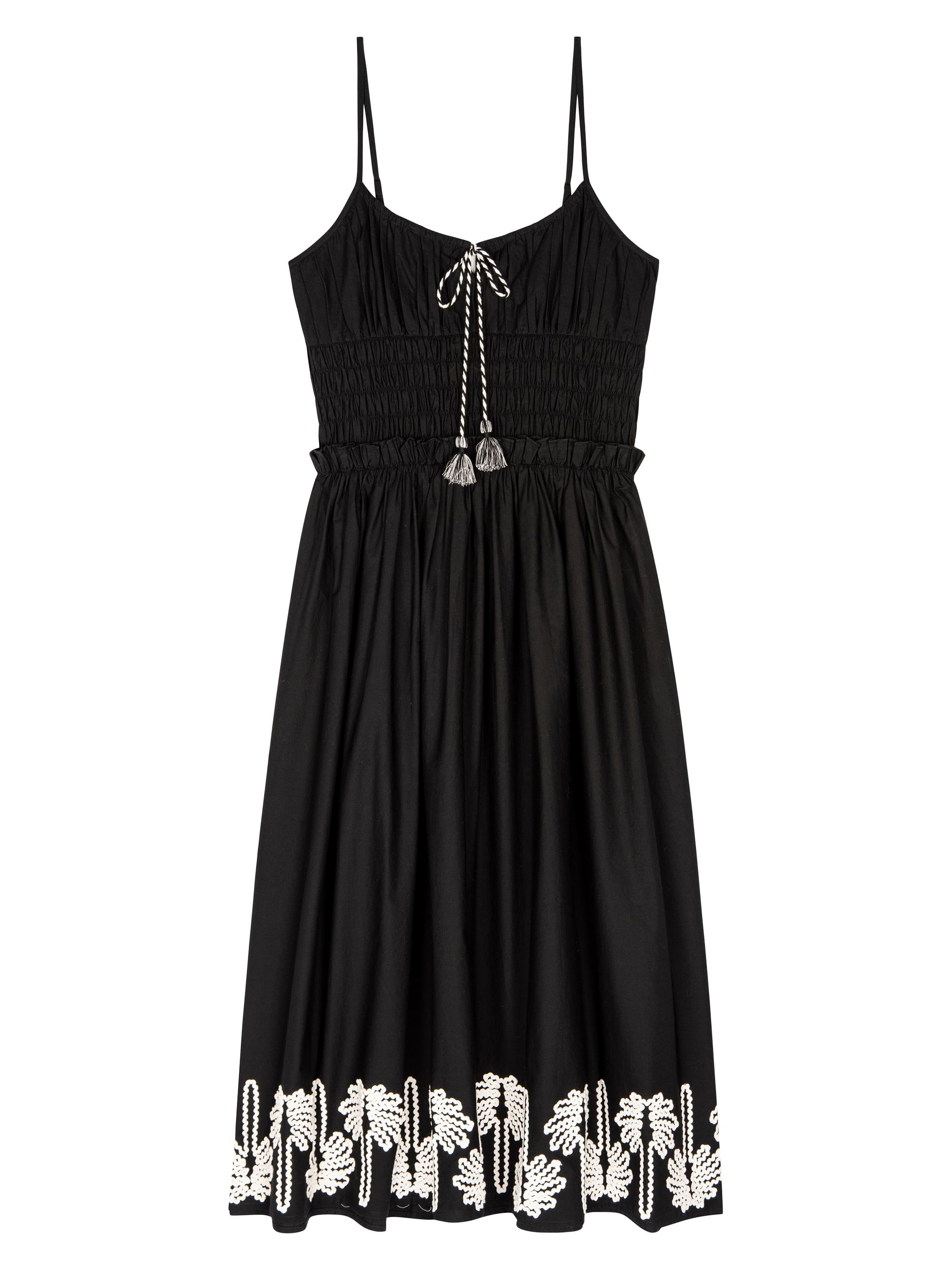 Rails Women's Baja Rickrack Palms Cotton Midi-Dress - Black