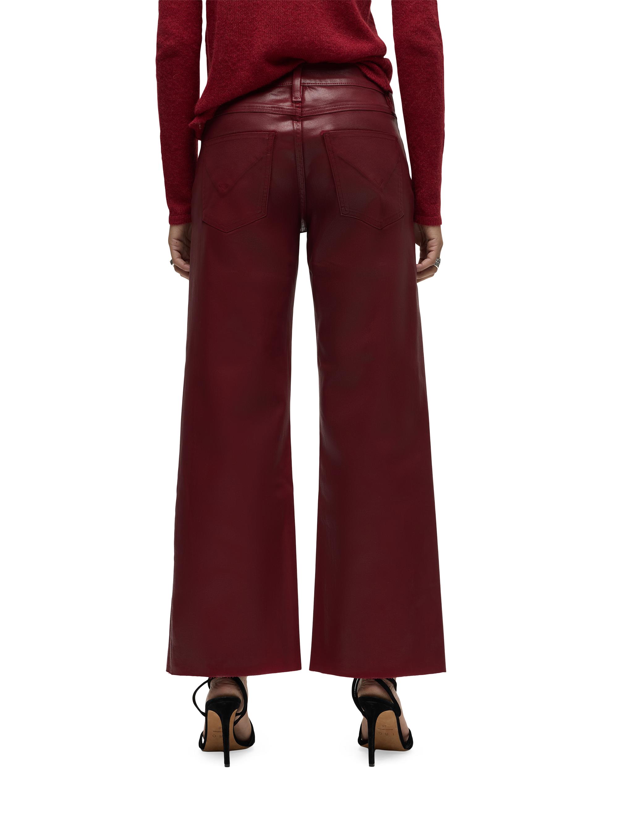 Rosie Coated High-Rise Stretch Wide-Leg Jeans