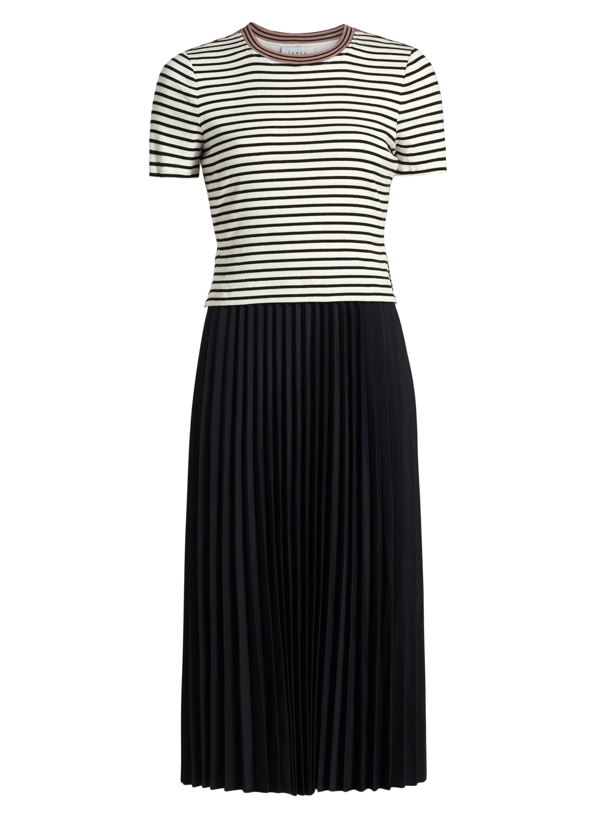 Tanya Taylor Women's Logan Midi-Dress - White Black Multi