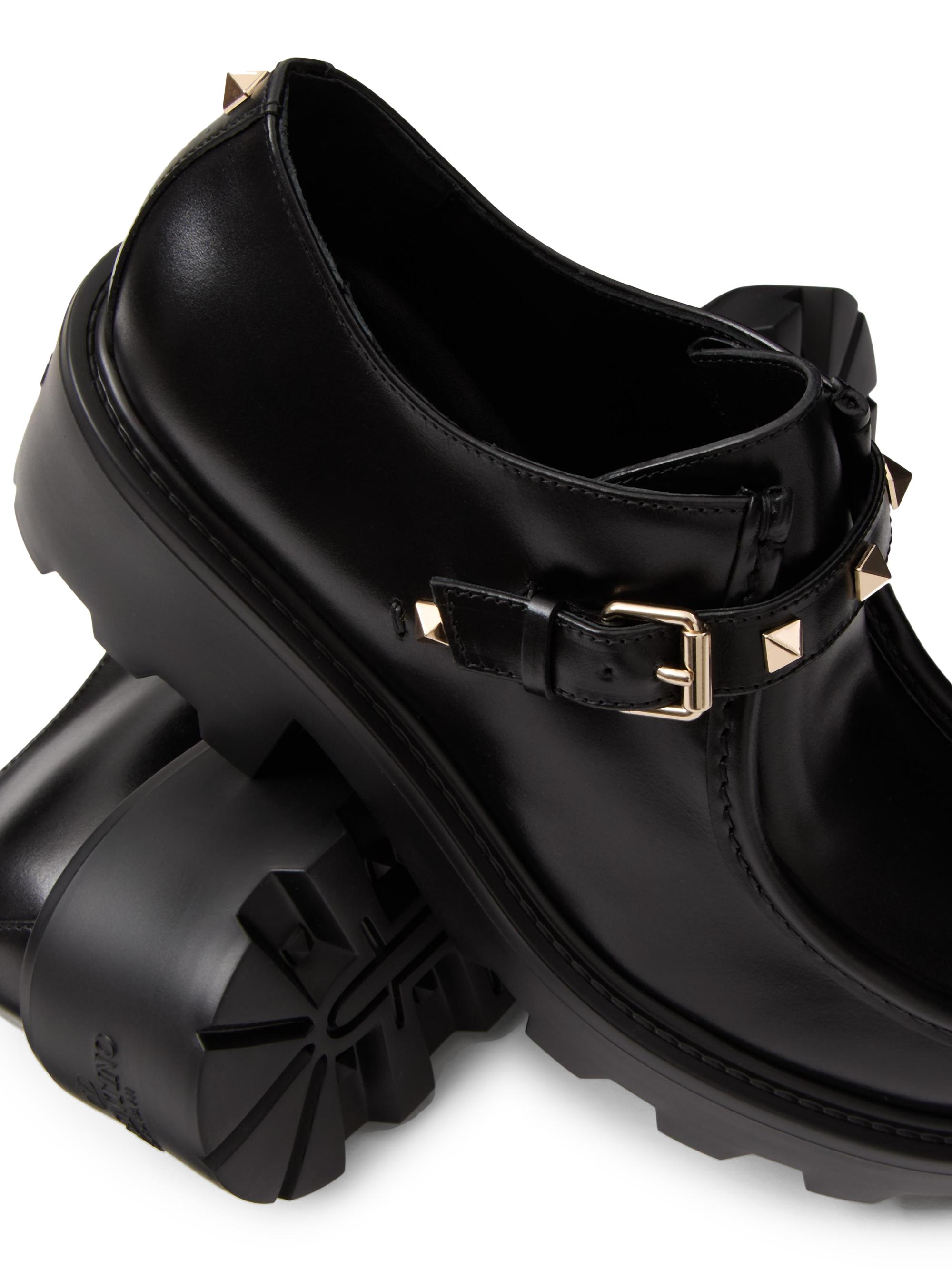 Valentino Garavani Rockstud 55MM Single Monk Strap Boots in