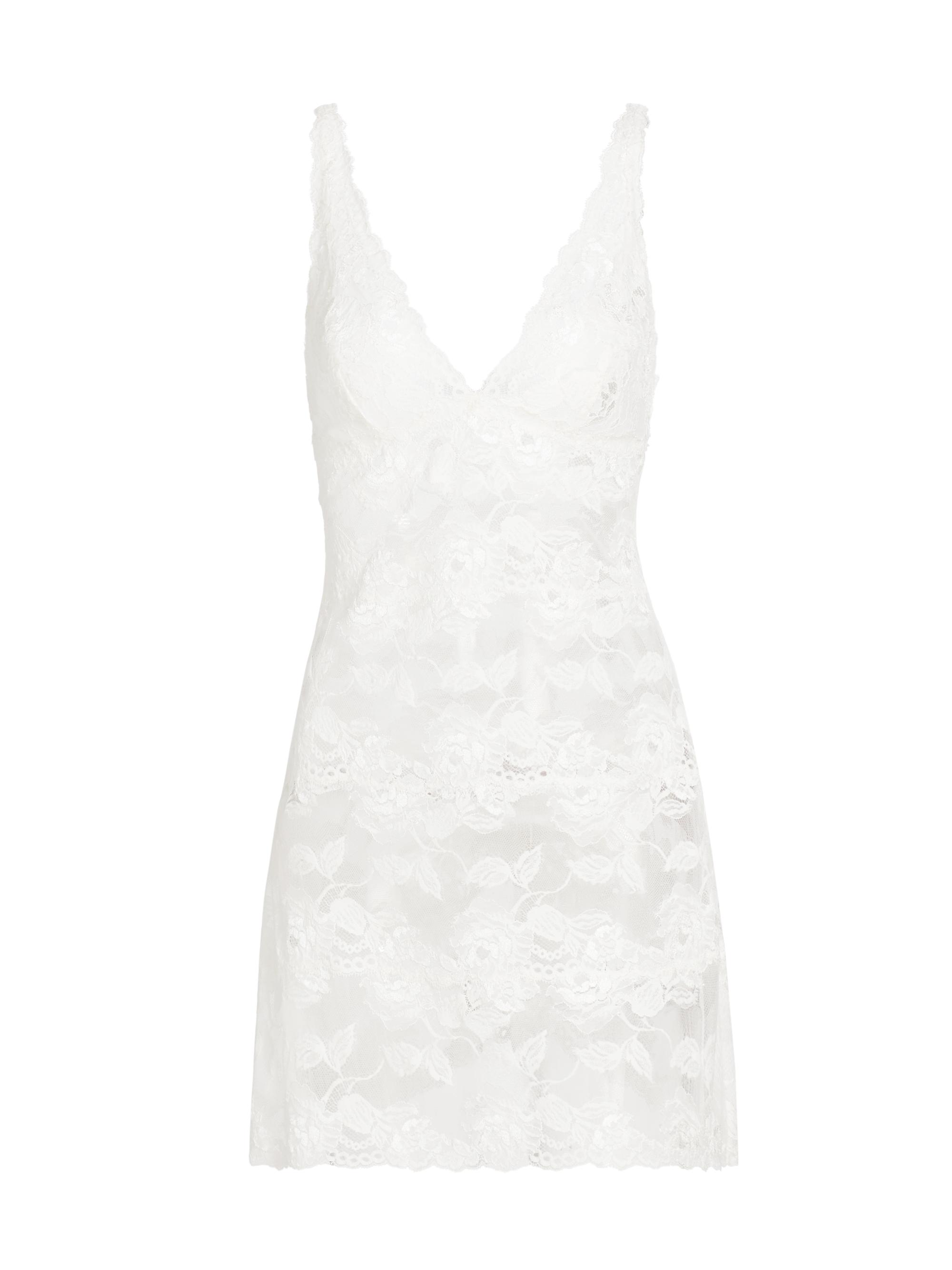 Josie Natori Women's Imagine Floral Lace Slip Minidress - Warm White