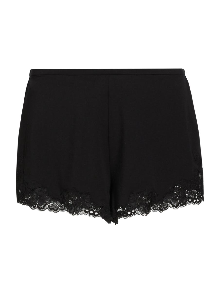 Josie Natori Imagine Stretch Jersey Lace-Trim Lounge Shorts | Saks