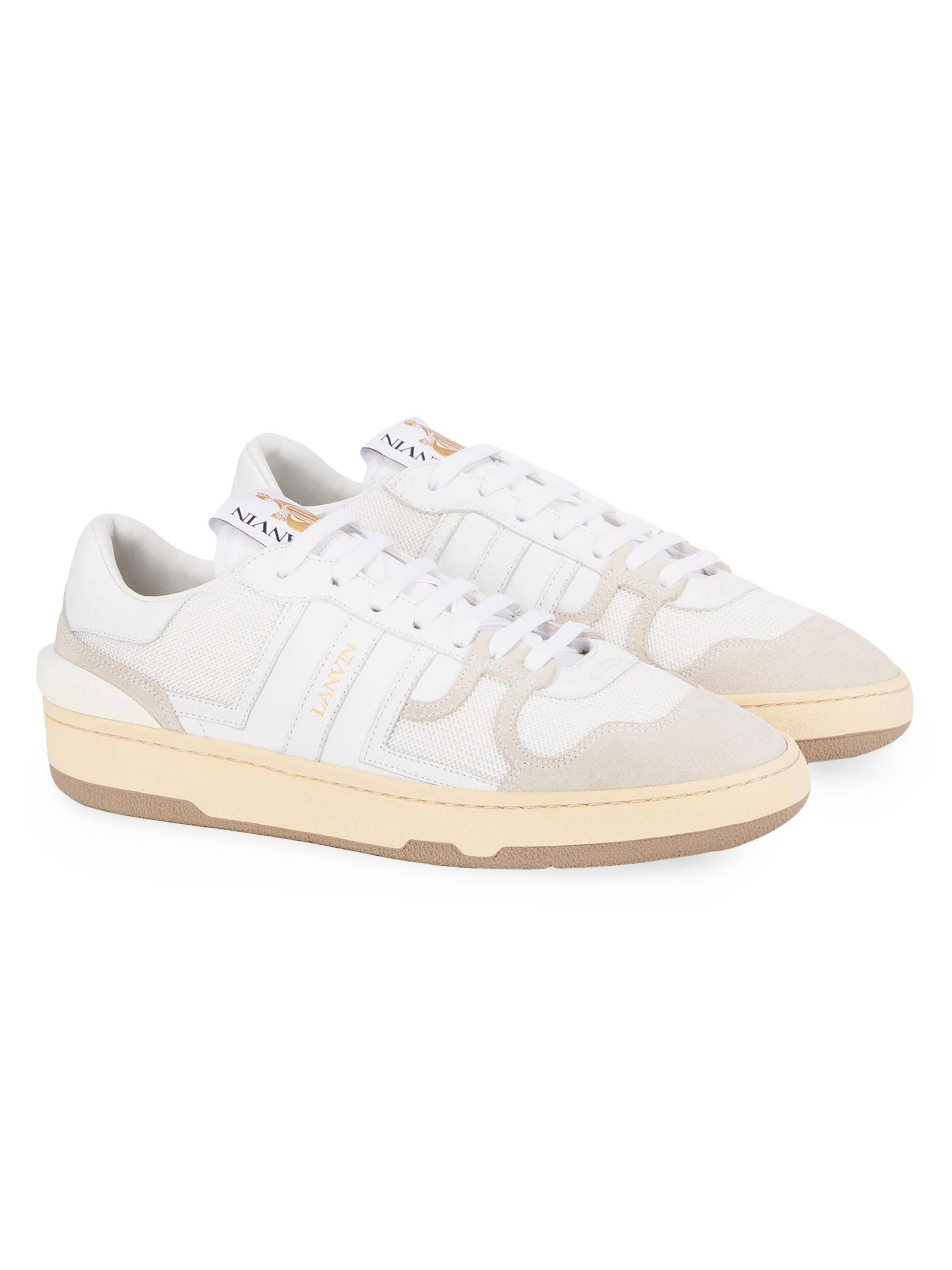 Baskets Lanvin Clay En Mesh – Cuir Et Mesh – Taille 36 (US 5) – Blanc – Collection 2024