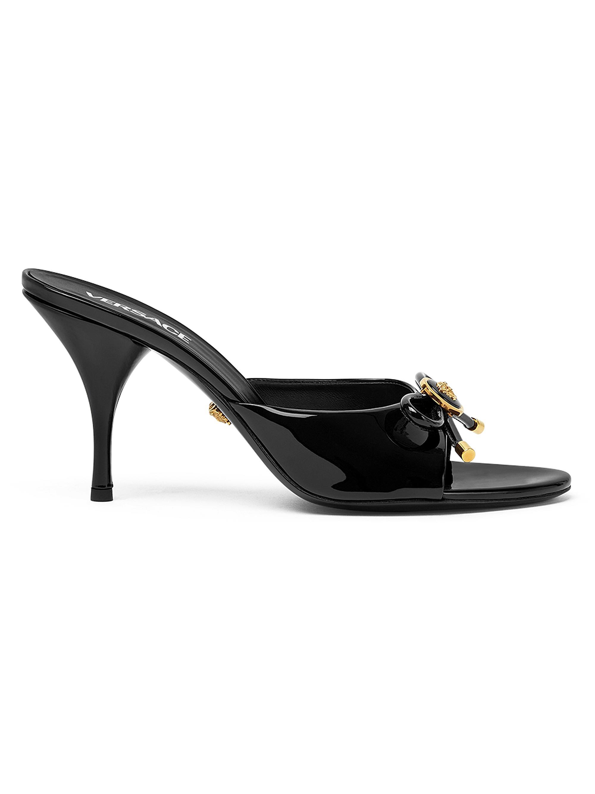 VERSACE メデューサ装飾 ブラックハイヒール Versace メドゥーサ アエビタス プラットフォーム パンプス 通販