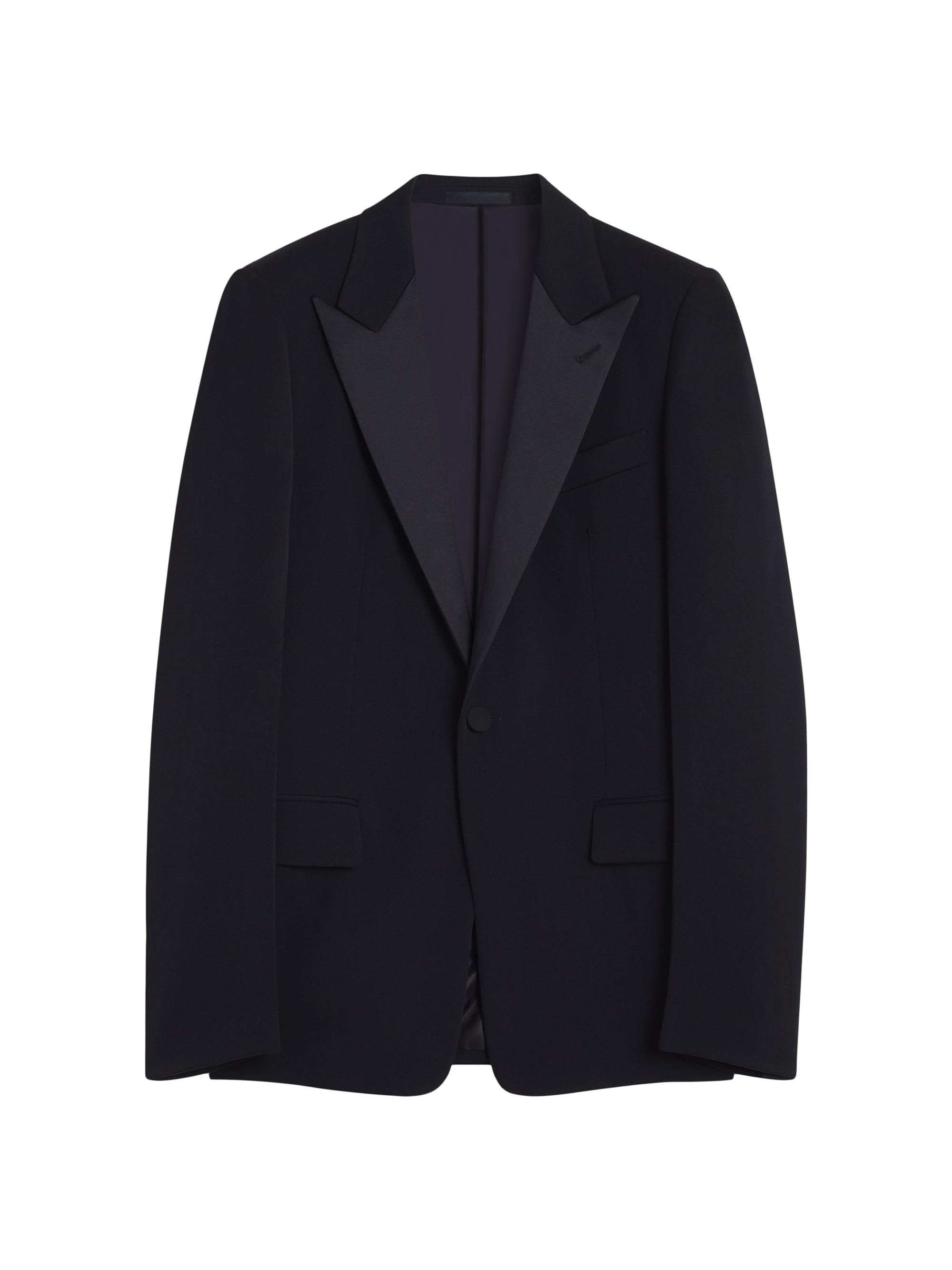 Lanvin Men's Satin Collar Tuxedo Jacket - Black