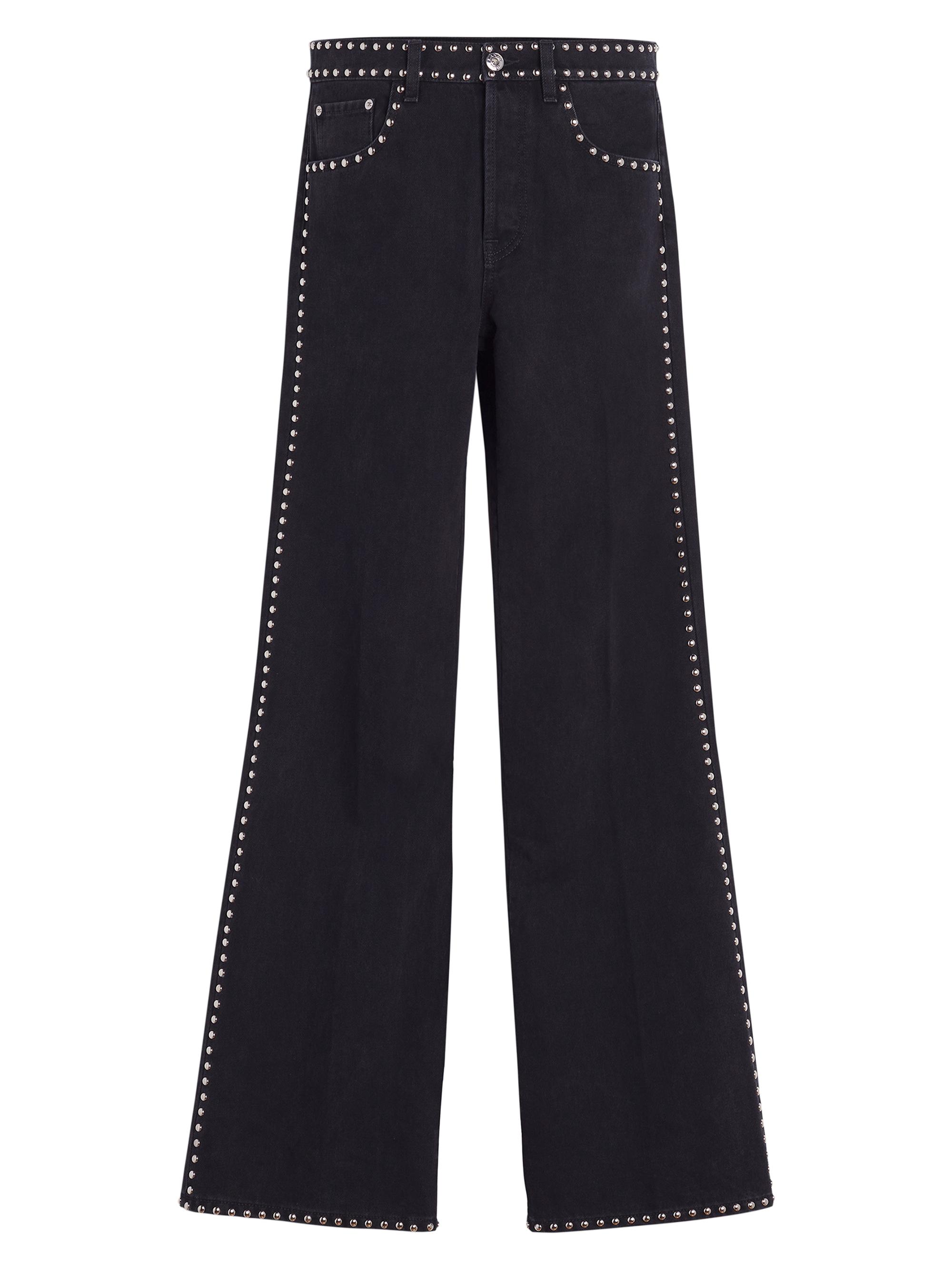 Lanvin Men's  x Future Studded Flared Jeans for Men - Black