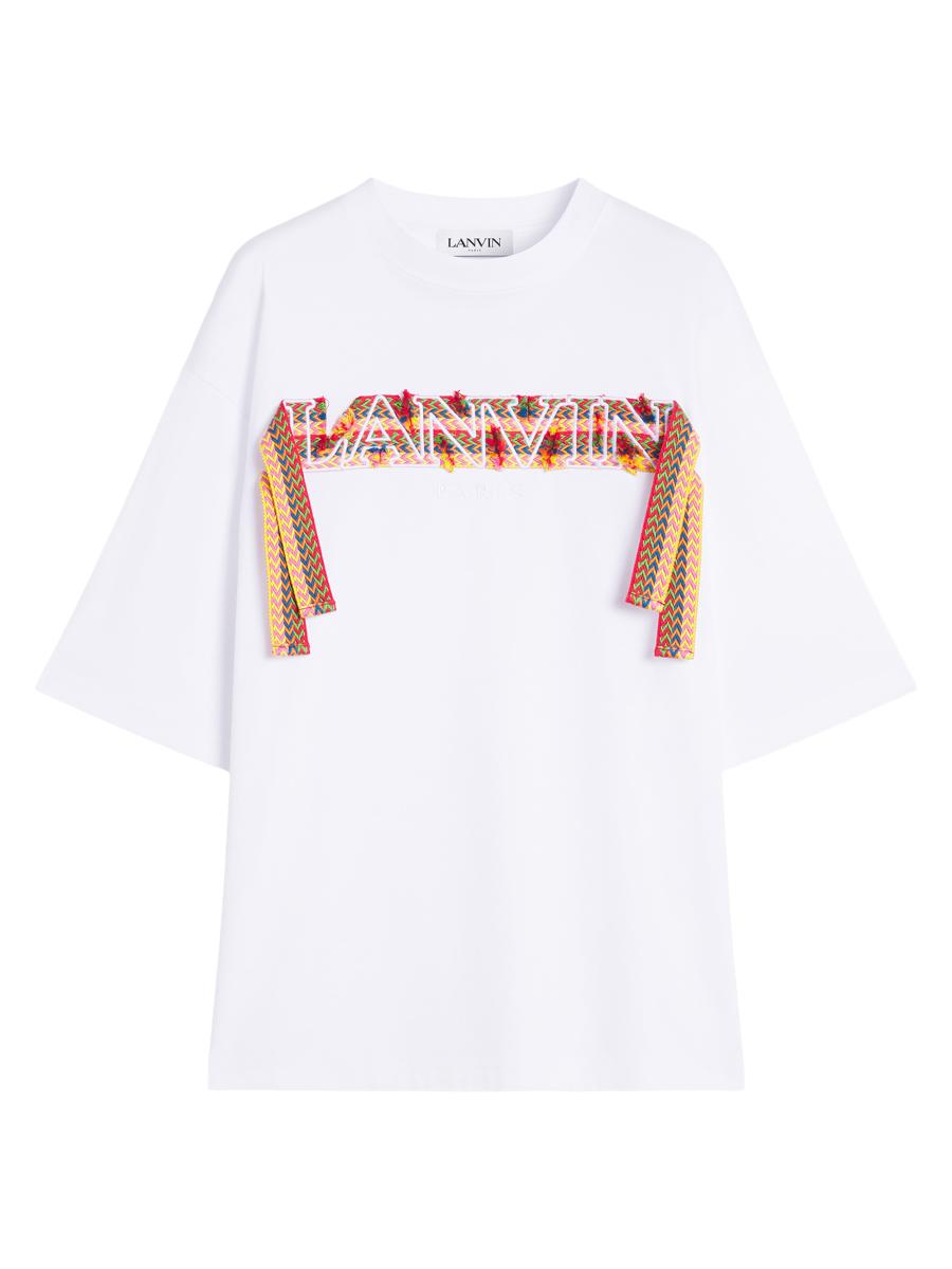 Tシャツ・カットソー LANVIN PRINTED T-SHIRT LANVIN X FUTURE UNISEX LOOSE-FIT PRINTED T-SHIRT, WHITE