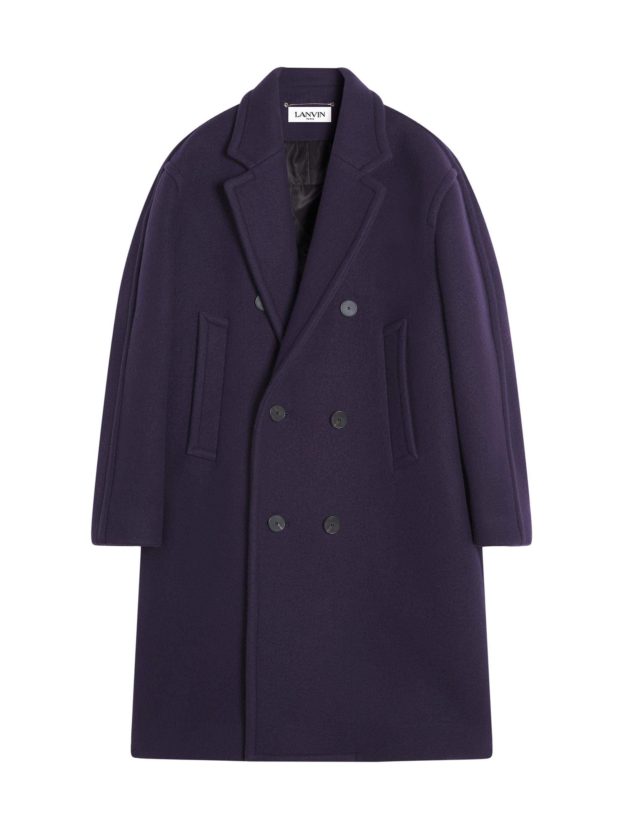 Lanvin Men's Oversized Double-Breasted Coat - Japanese Ink