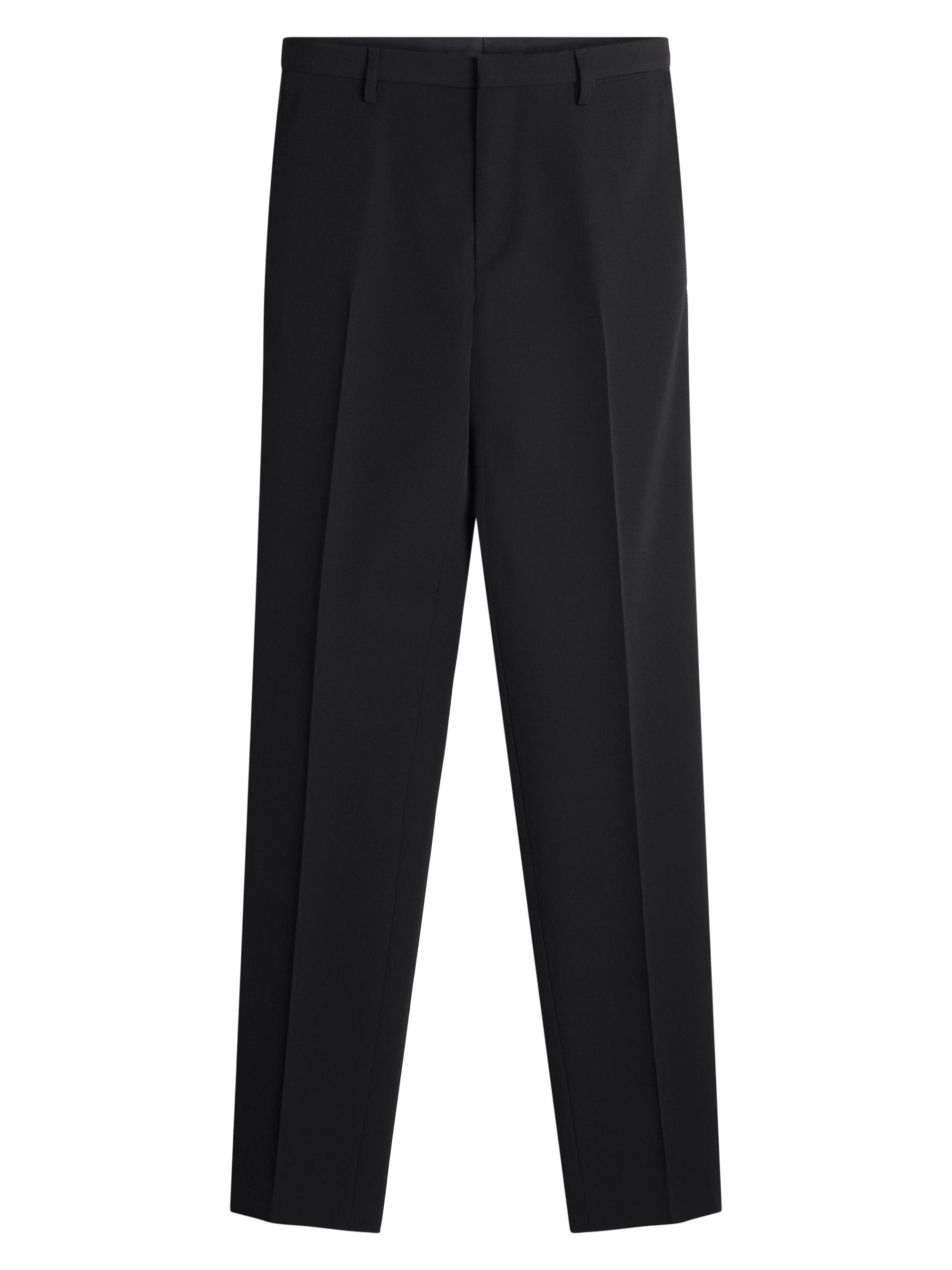 Lanvin Men's Cigarette Trousers with Satin Side Bands - Black