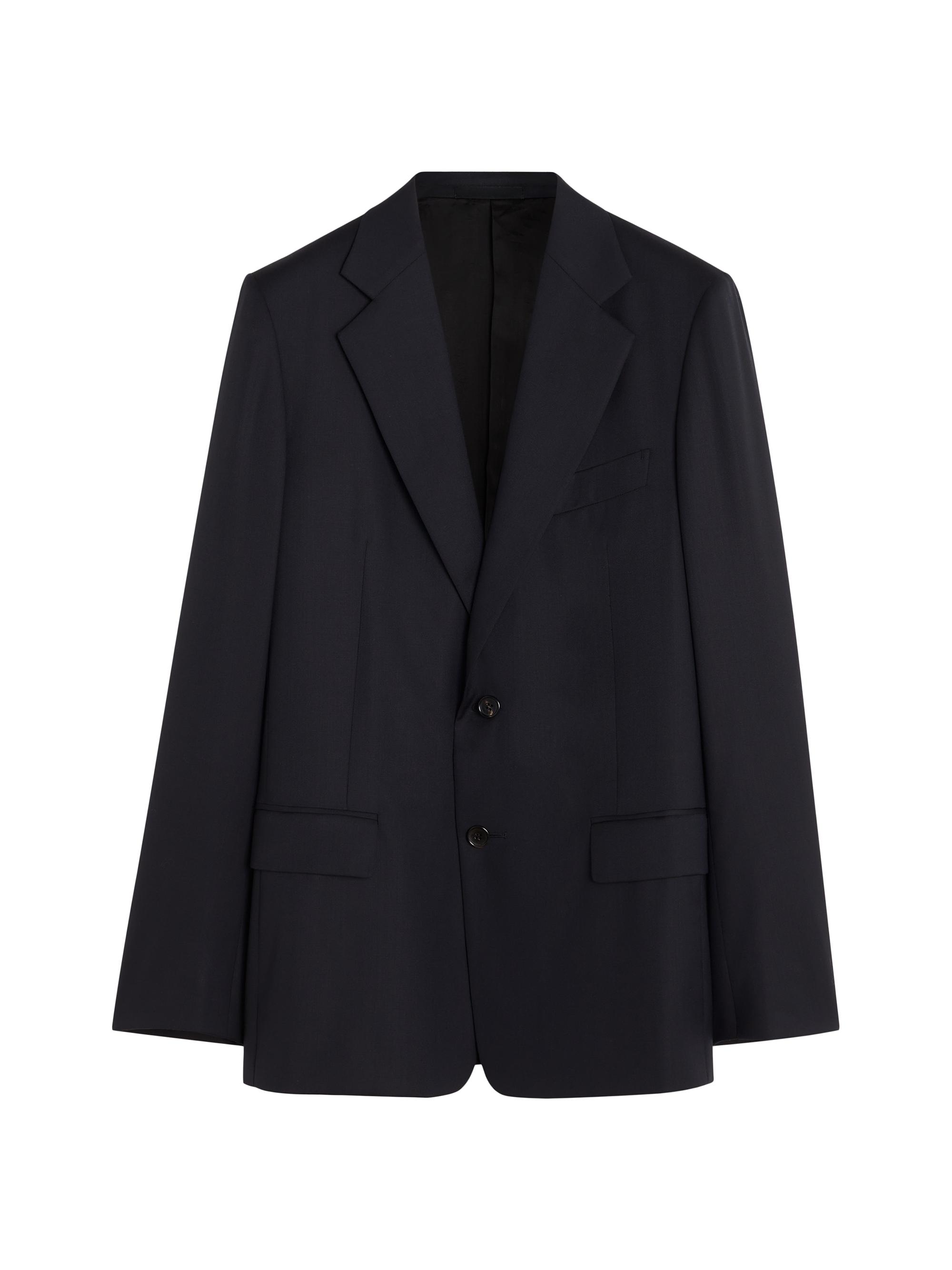 Lanvin Men's Single-Breasted Flap Pockets Jacket - Navy Blue