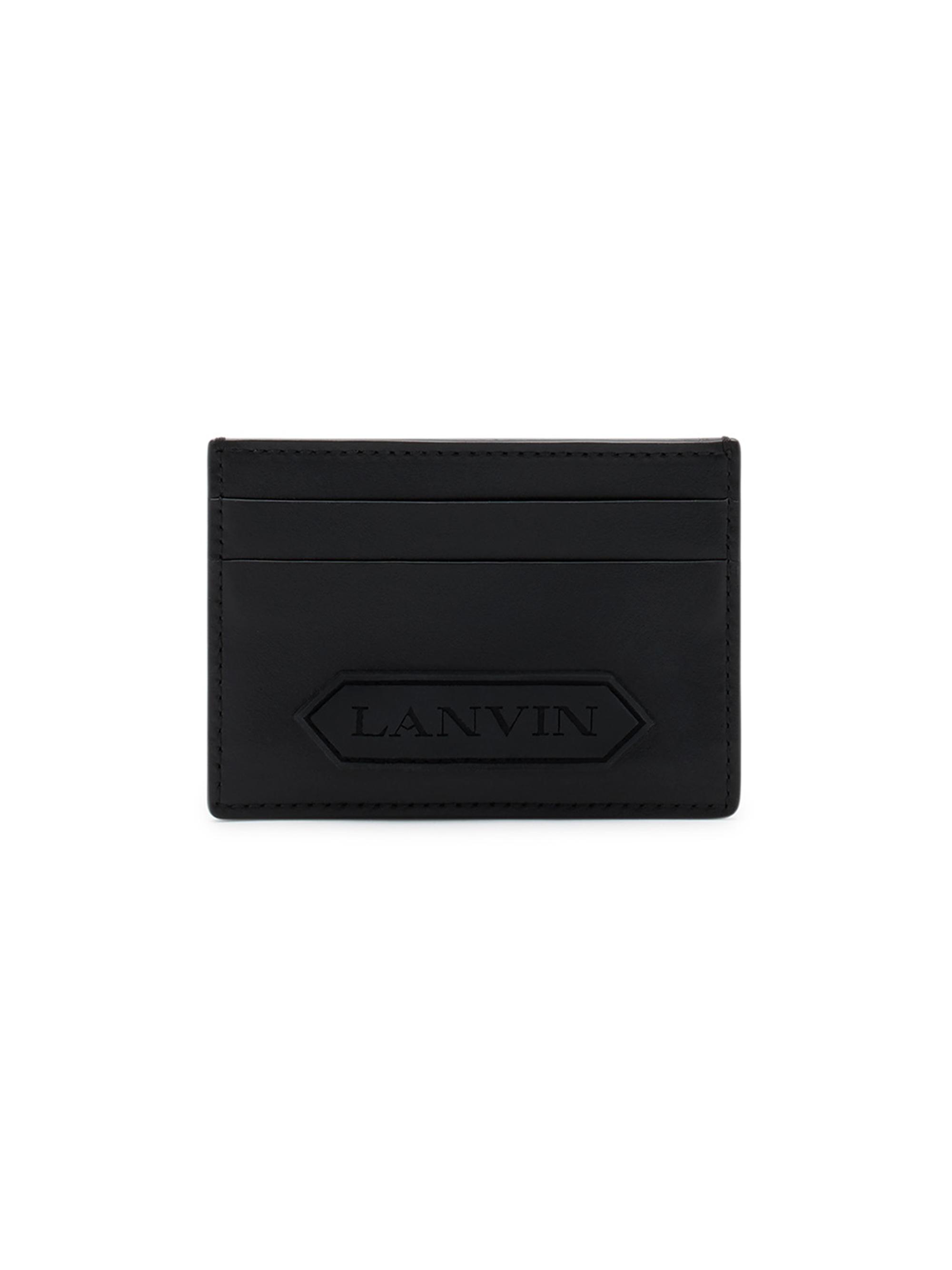 Lanvin Men's Signature Leather Cardholder - Black