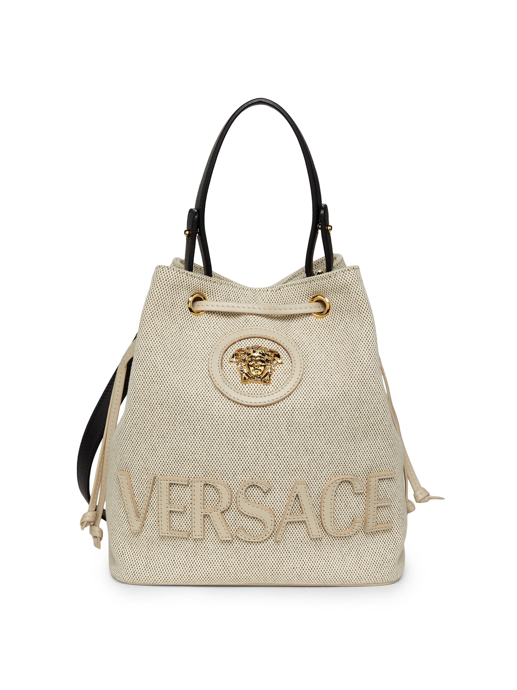 Versace Women's La Medusa Cotton Bucket Bag