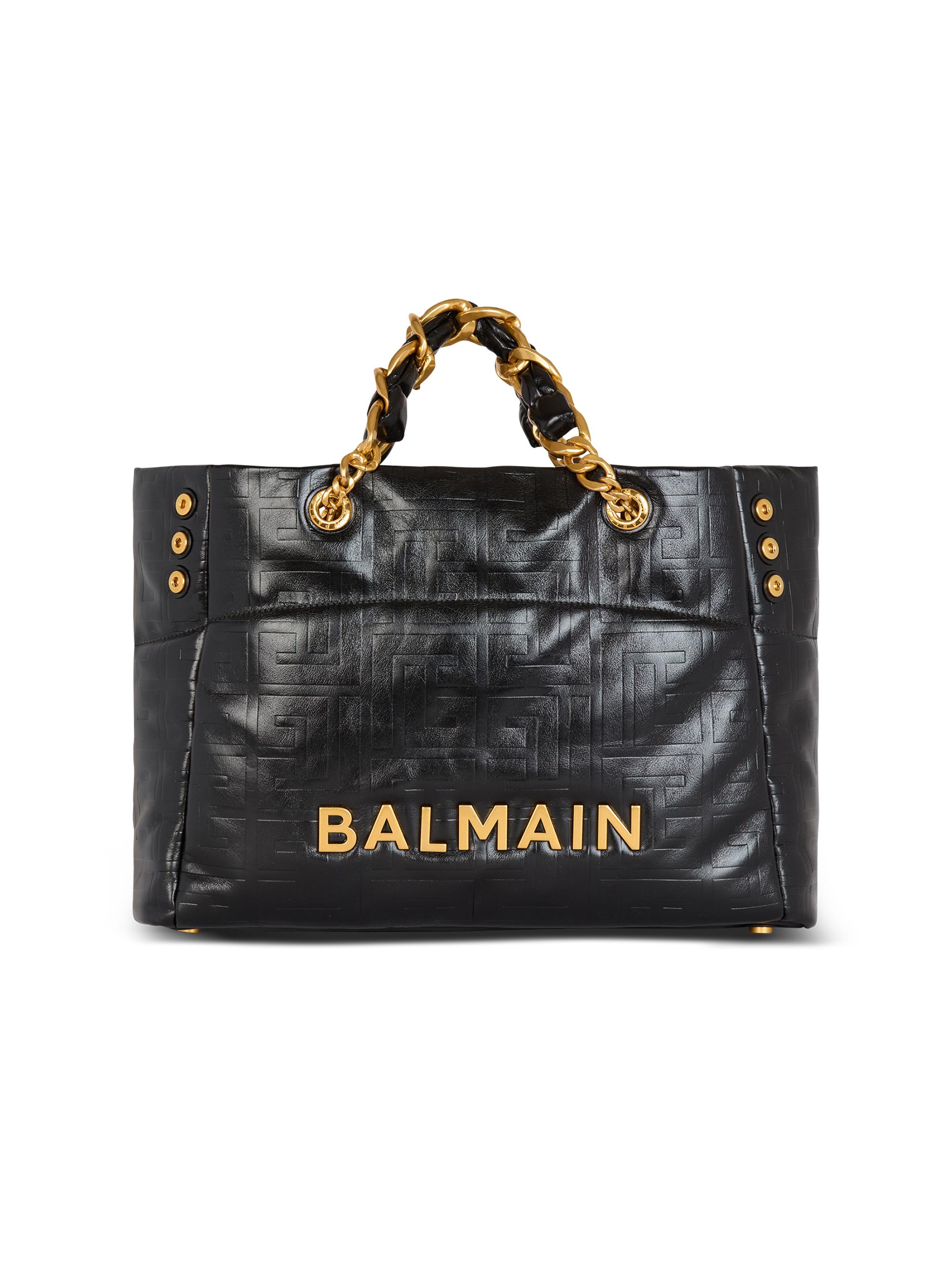 Balmain 1945 Crinkled Leather Tote Bag | Saks Fifth Avenue