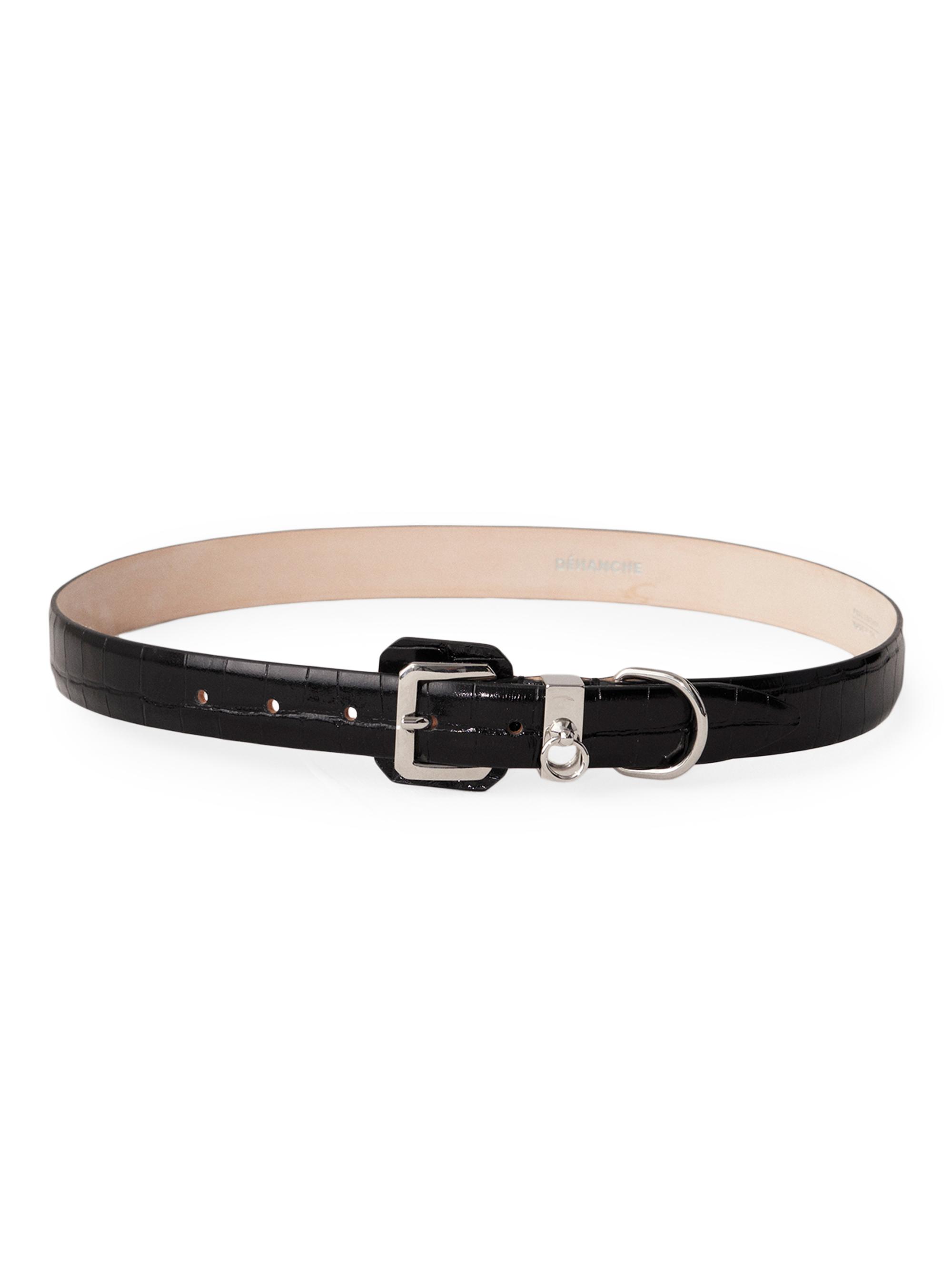 Déhanche Jolinard Croc-Embossed Leather Belt | Saks Fifth Avenue