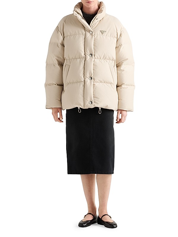 Shop Prada Technical Fabric Down Jacket | Saks Fifth Avenue Shop Prada Technical Fabric Down Jacket | Saks Fifth Avenue