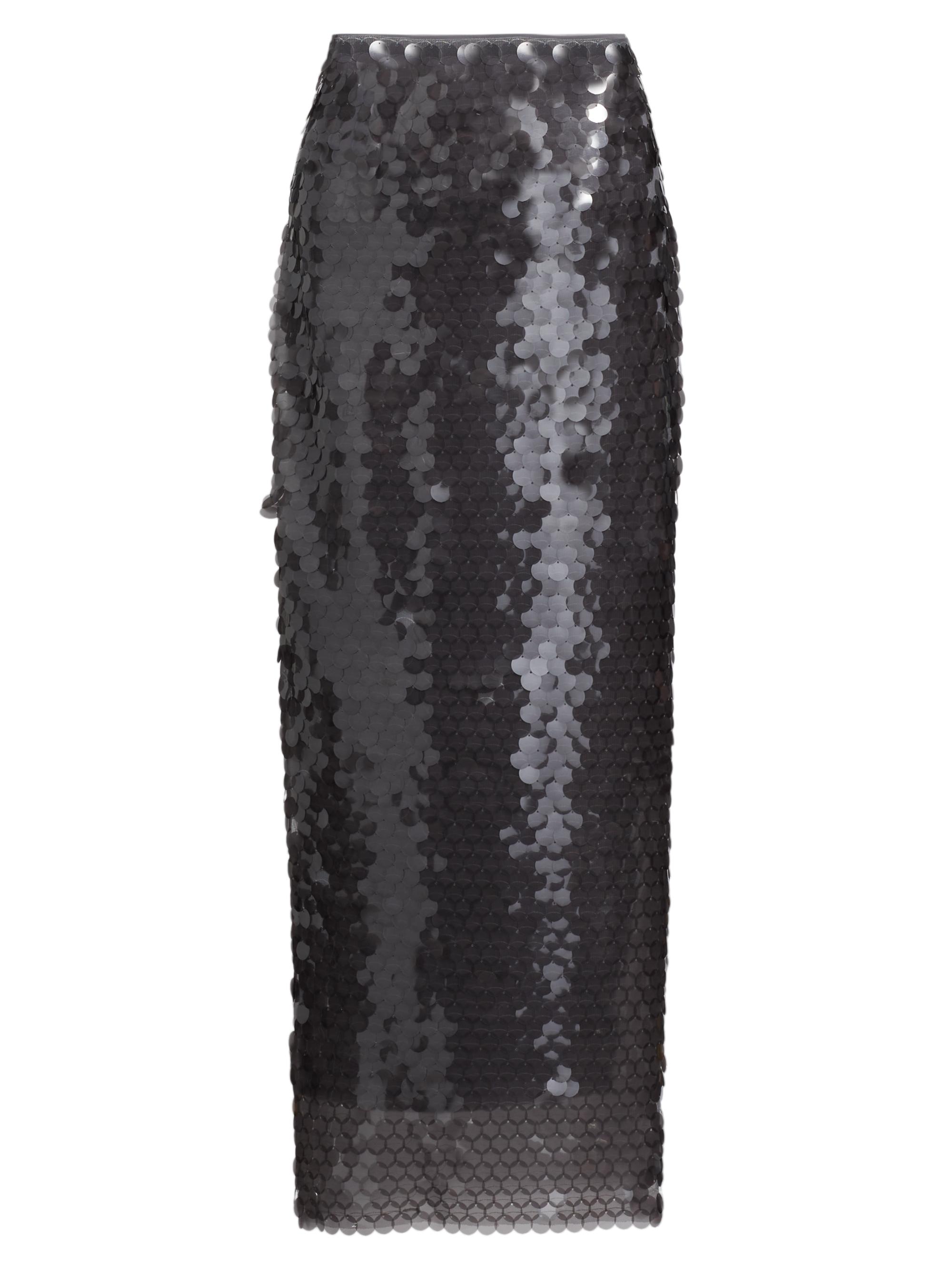 Lamarque Women's Clara Sequined Midi-Skirt - Grey