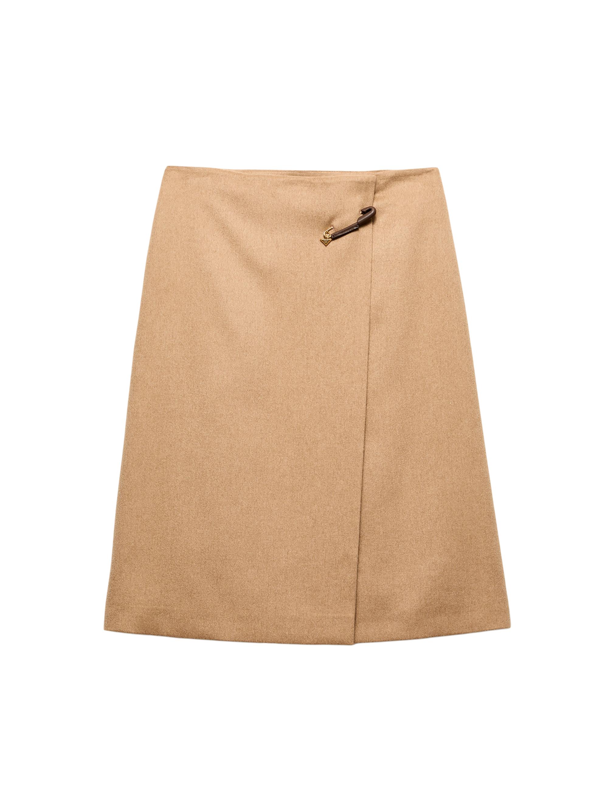SHE Tokyo★モケスカート　Light Beige　美品 Prada Camel Hair Midi Skirt | Saks Fifth Avenue