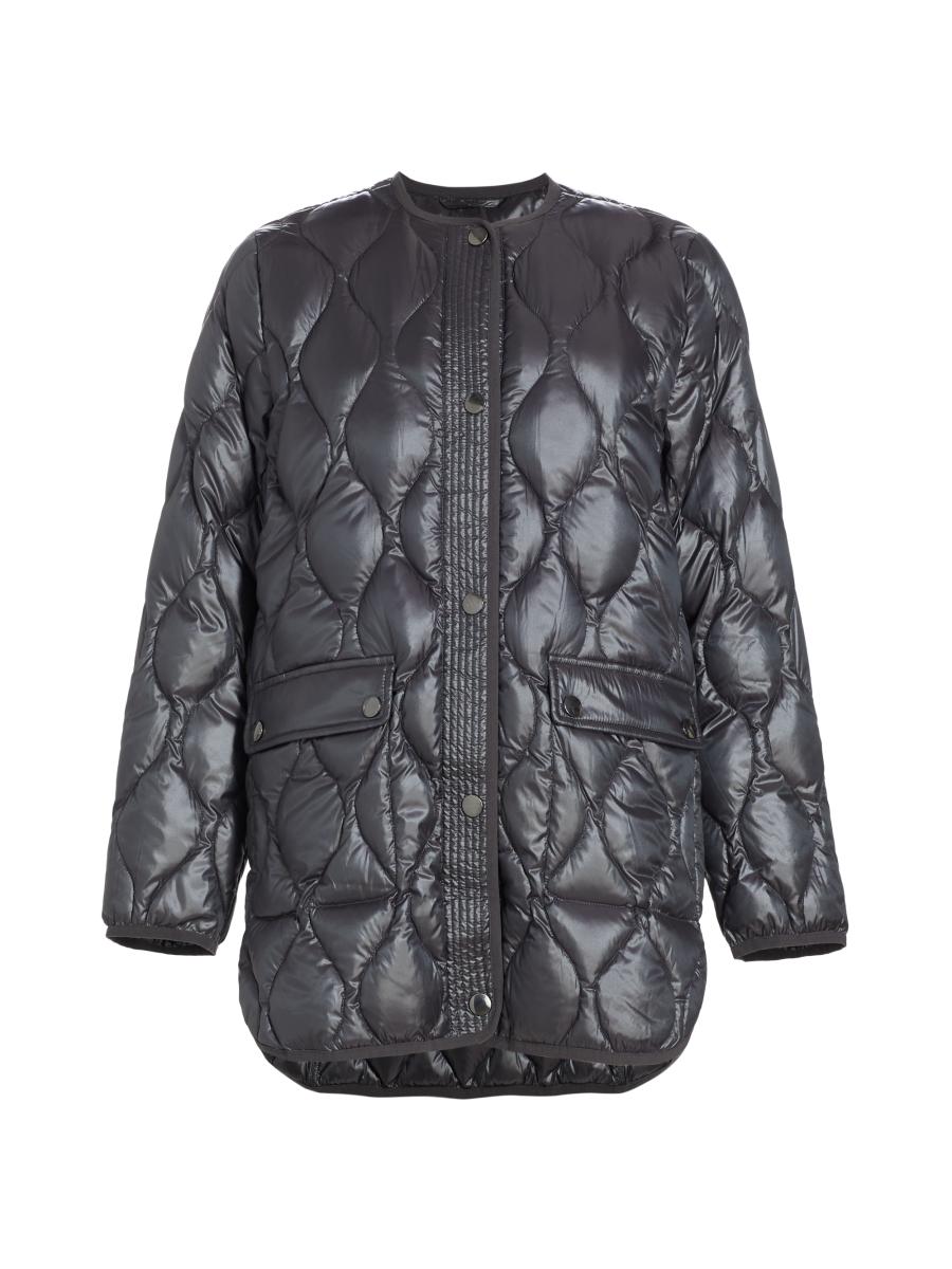 If Only Studio Women's Onion Quilted Jacket In Gray