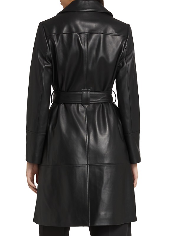 Shop If Only Studio Wrap Walker Lamb Leather Coat | Saks Shop If Only Studio Wrap Walker Lamb Leather Coat | Saks