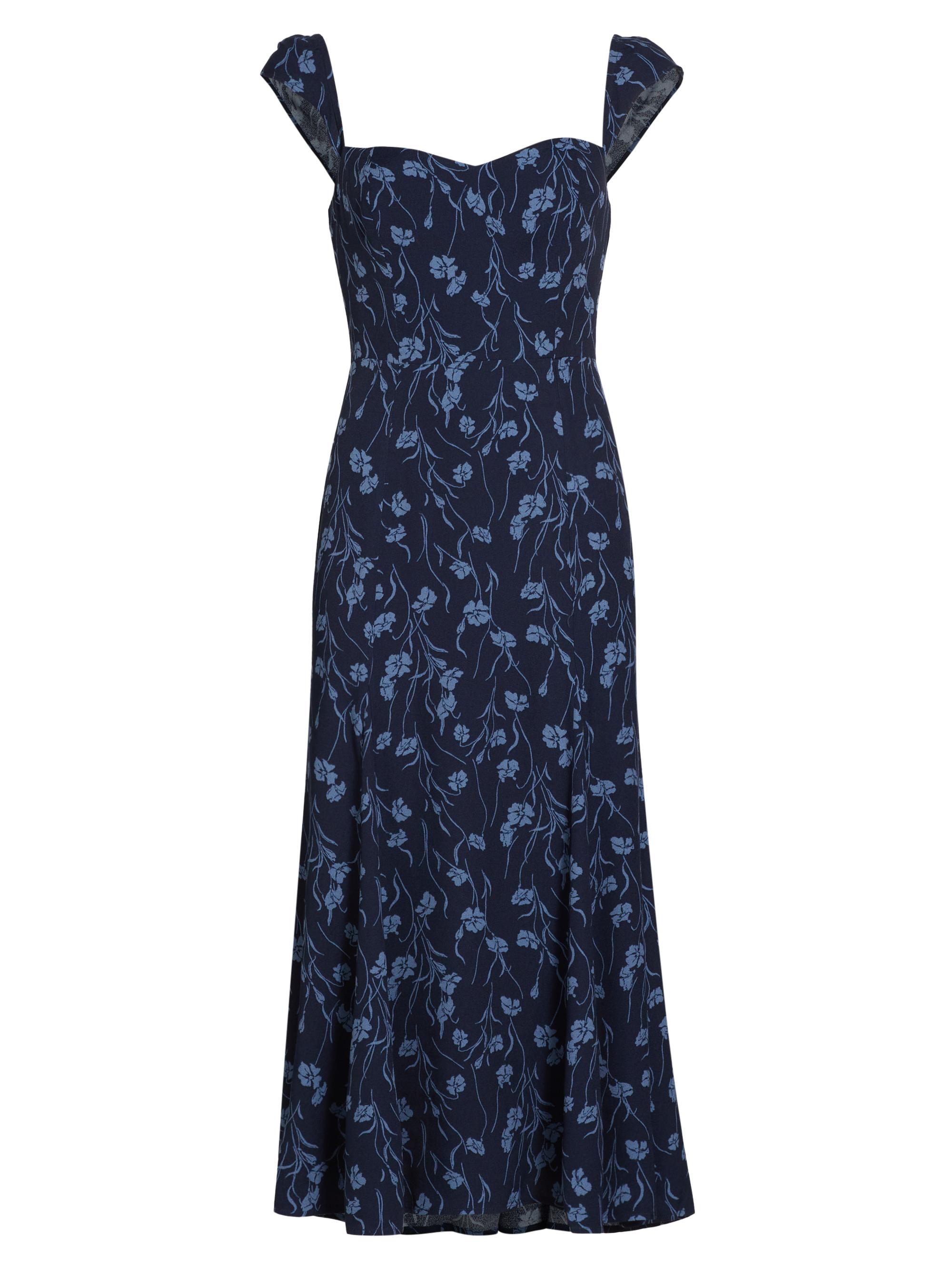 Reformation Bryson Floral Crepe A-Line Midi-Dress Saks Fifth