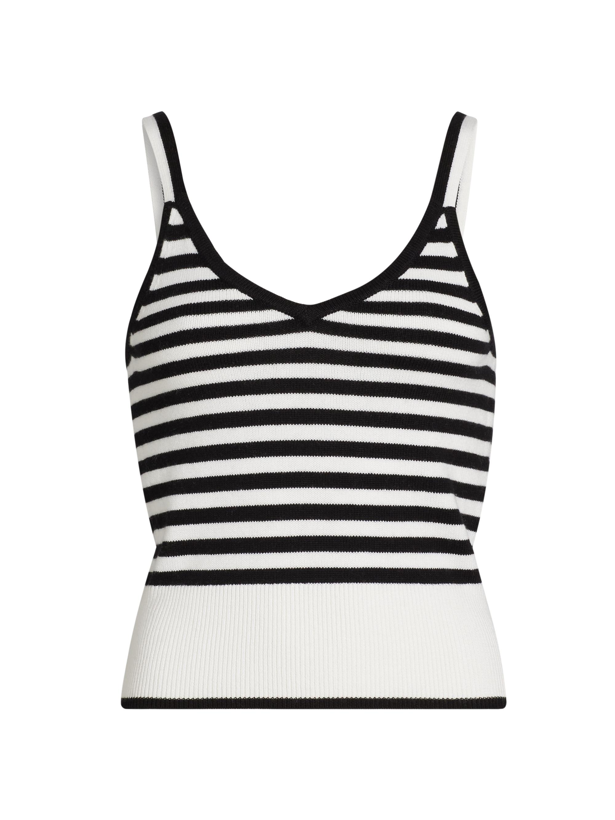 Splendid Women's Santina Striped Knit Tank - Black Ice Stripe