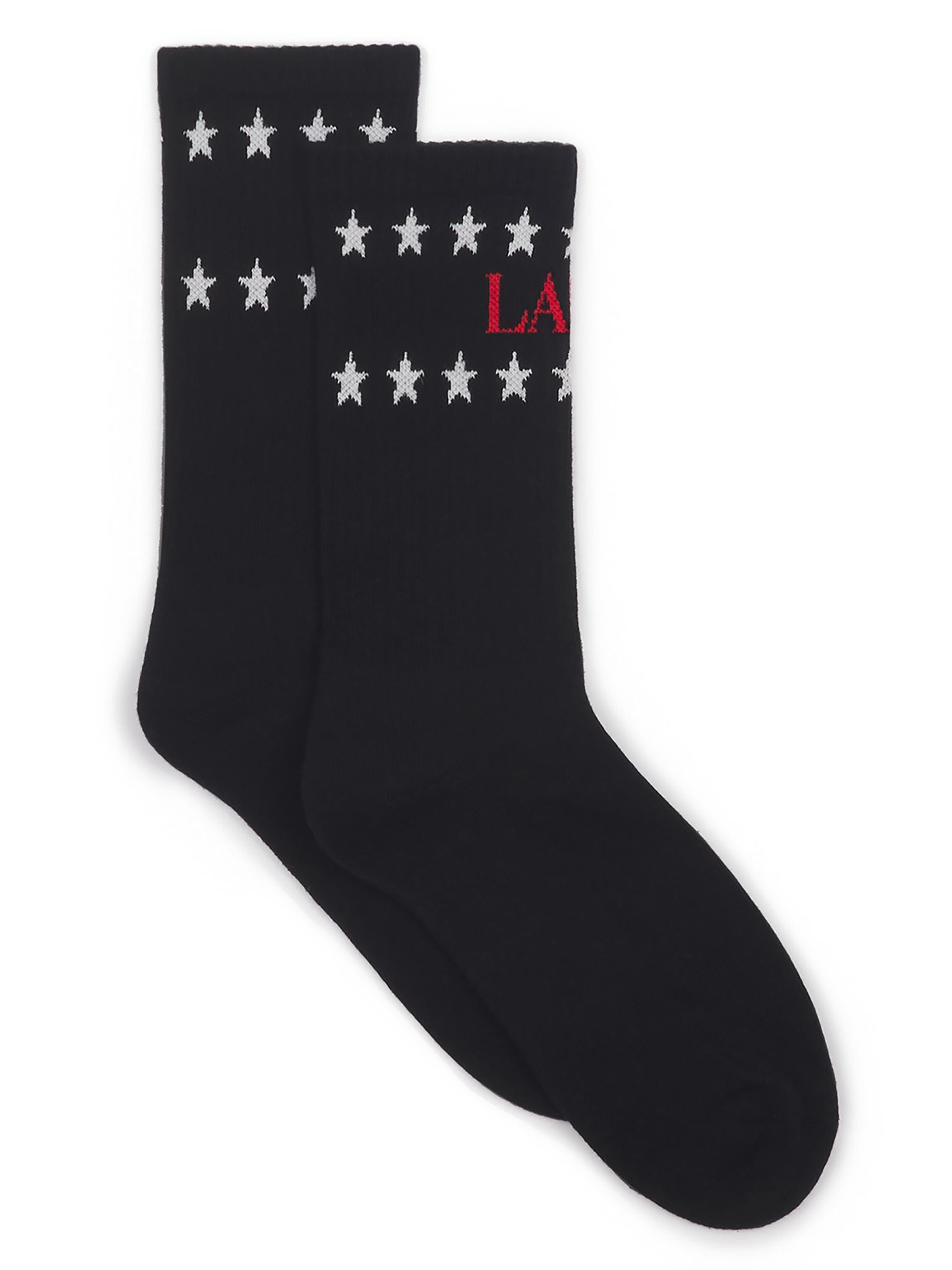 Lanvin Men's  x Future Stars Cotton Socks - Black Red