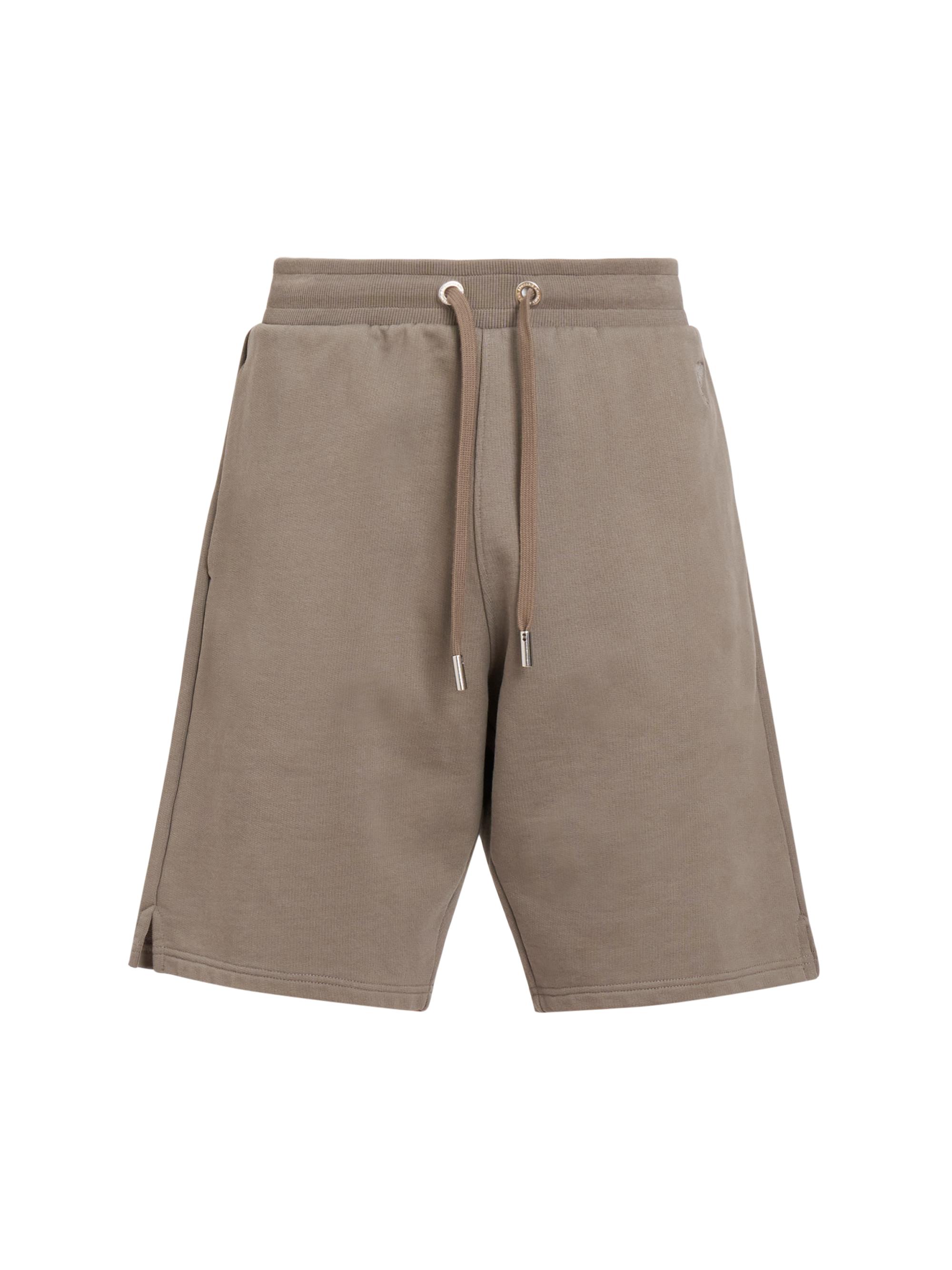 AMI Paris Men's ADC Logo Cotton Drawstring Shorts - Smoke Grey