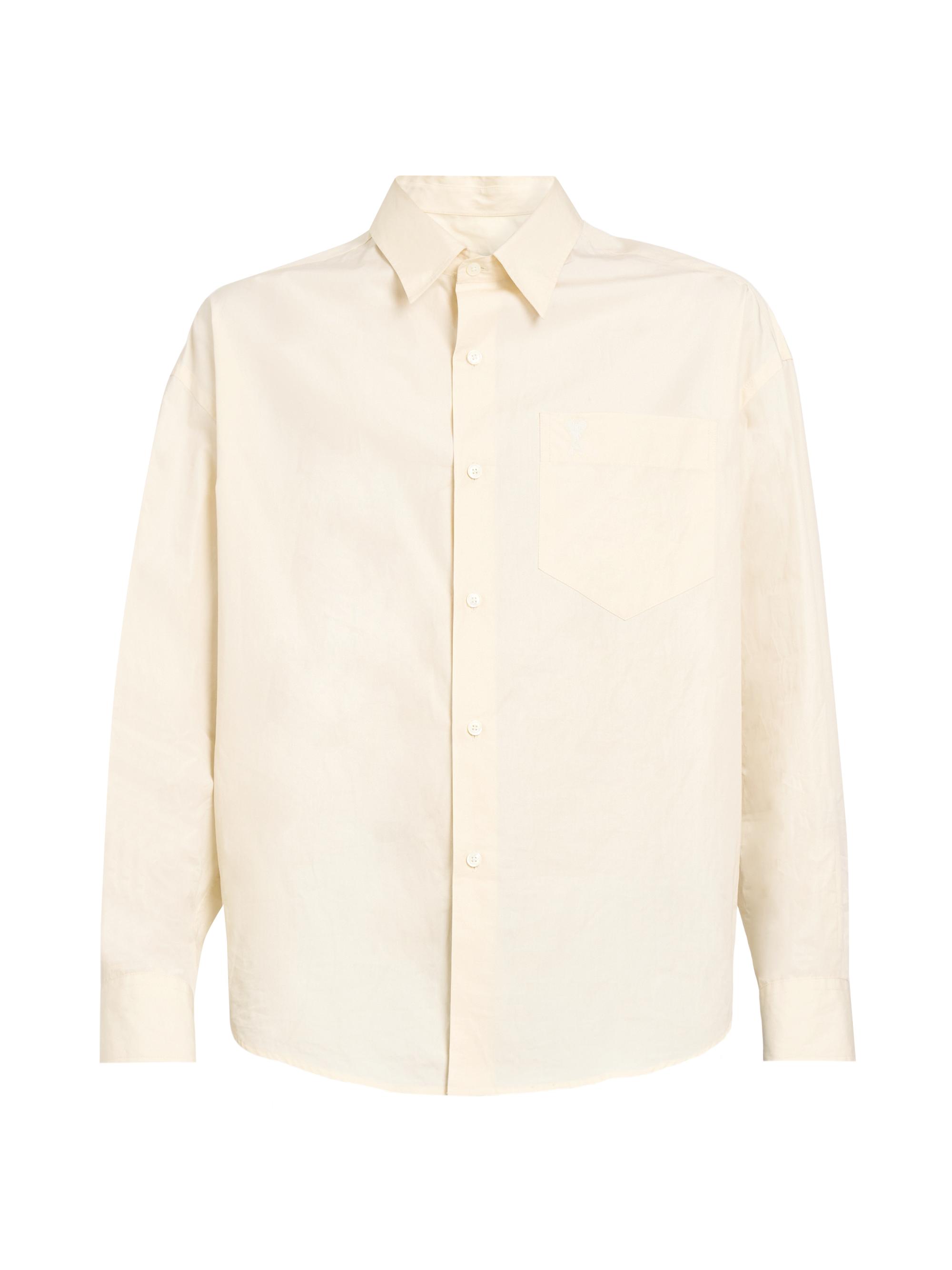 AMI Paris Men's ADC Cotton Boxy Shirt - White Cream
