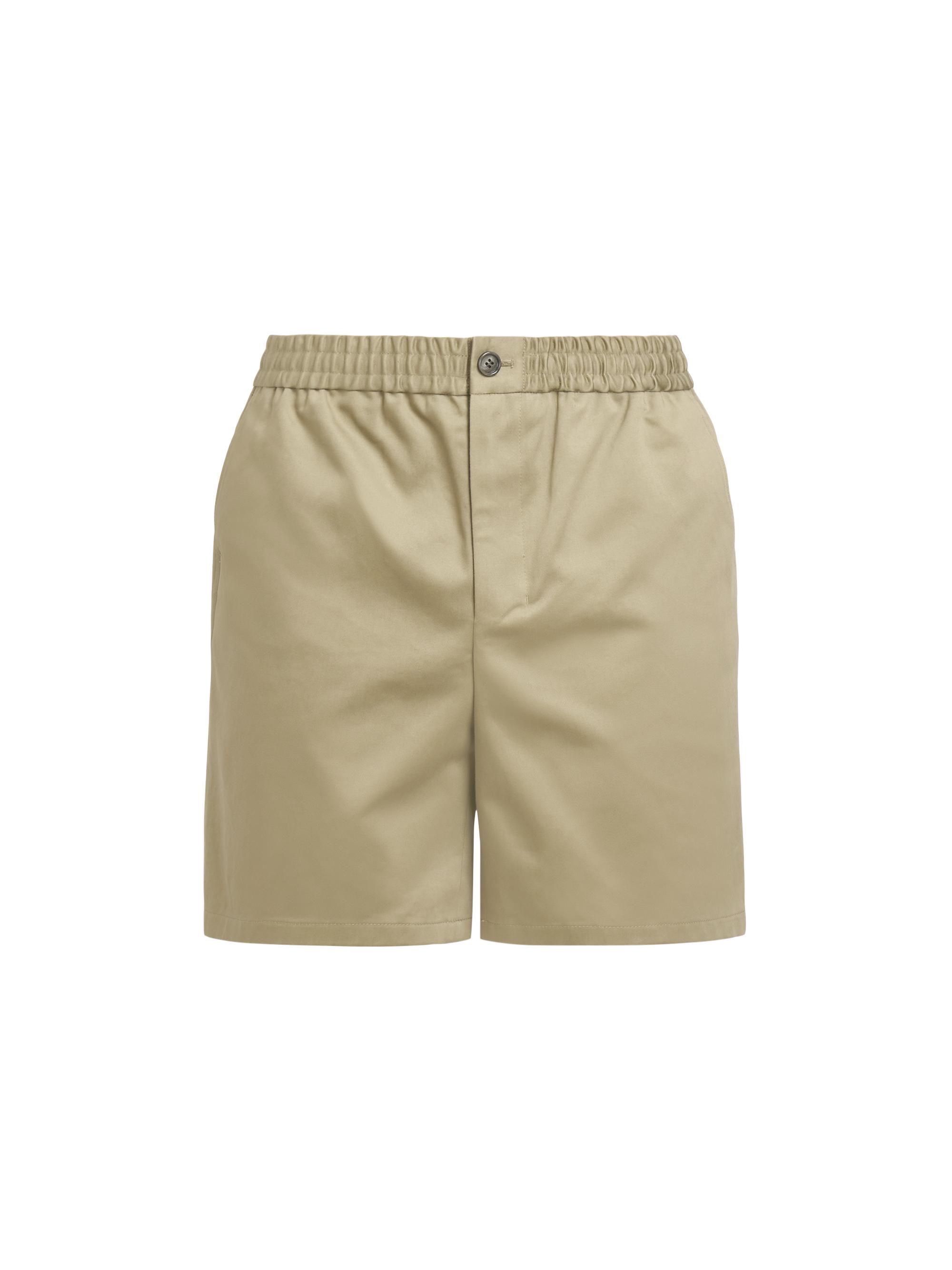 AMI Paris Men's Cotton Elasticized Shorts - Laurel