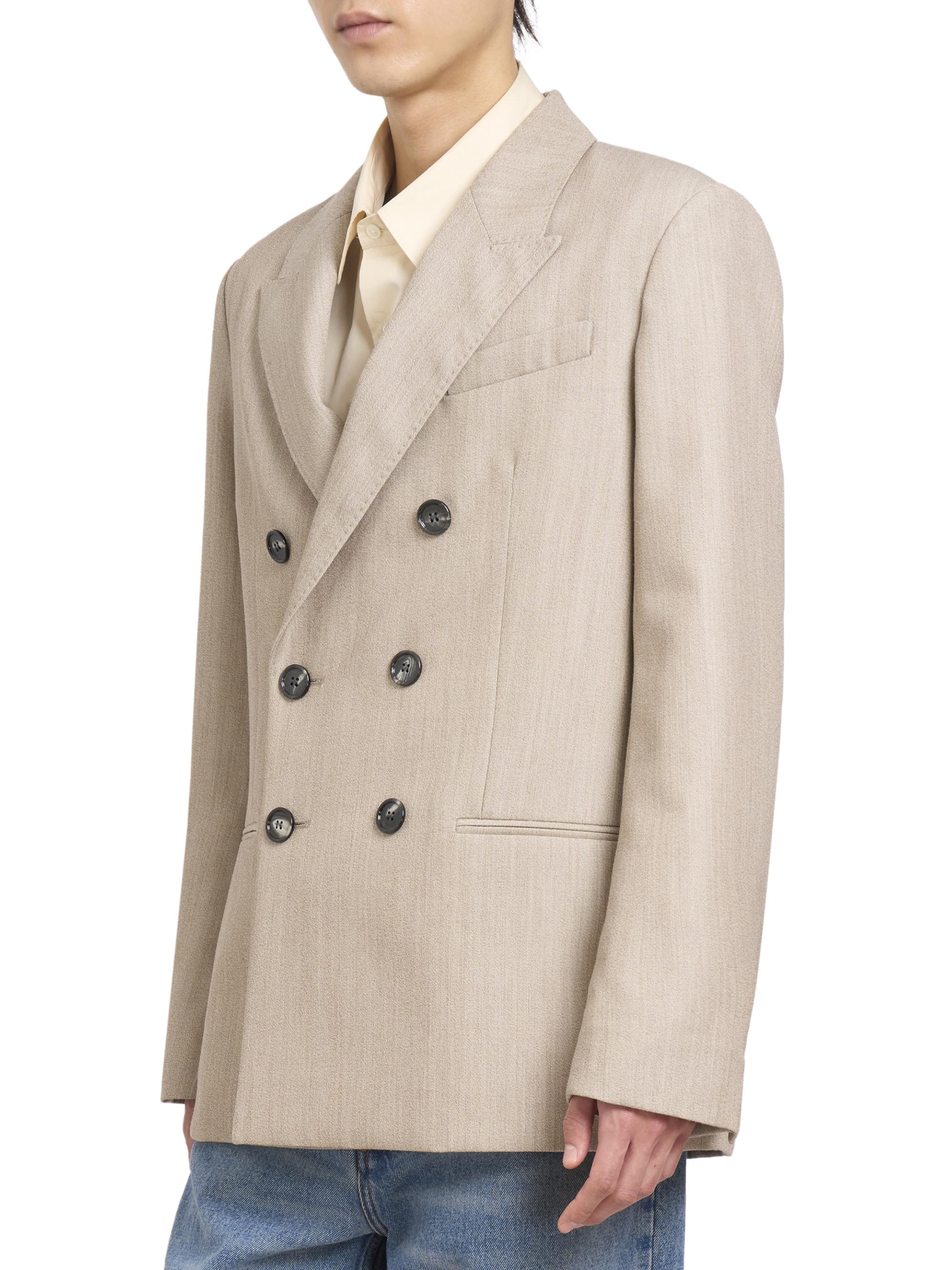 AMI Paris Cotton Slit Double-Breasted Blazer | Saks Fifth Avenue