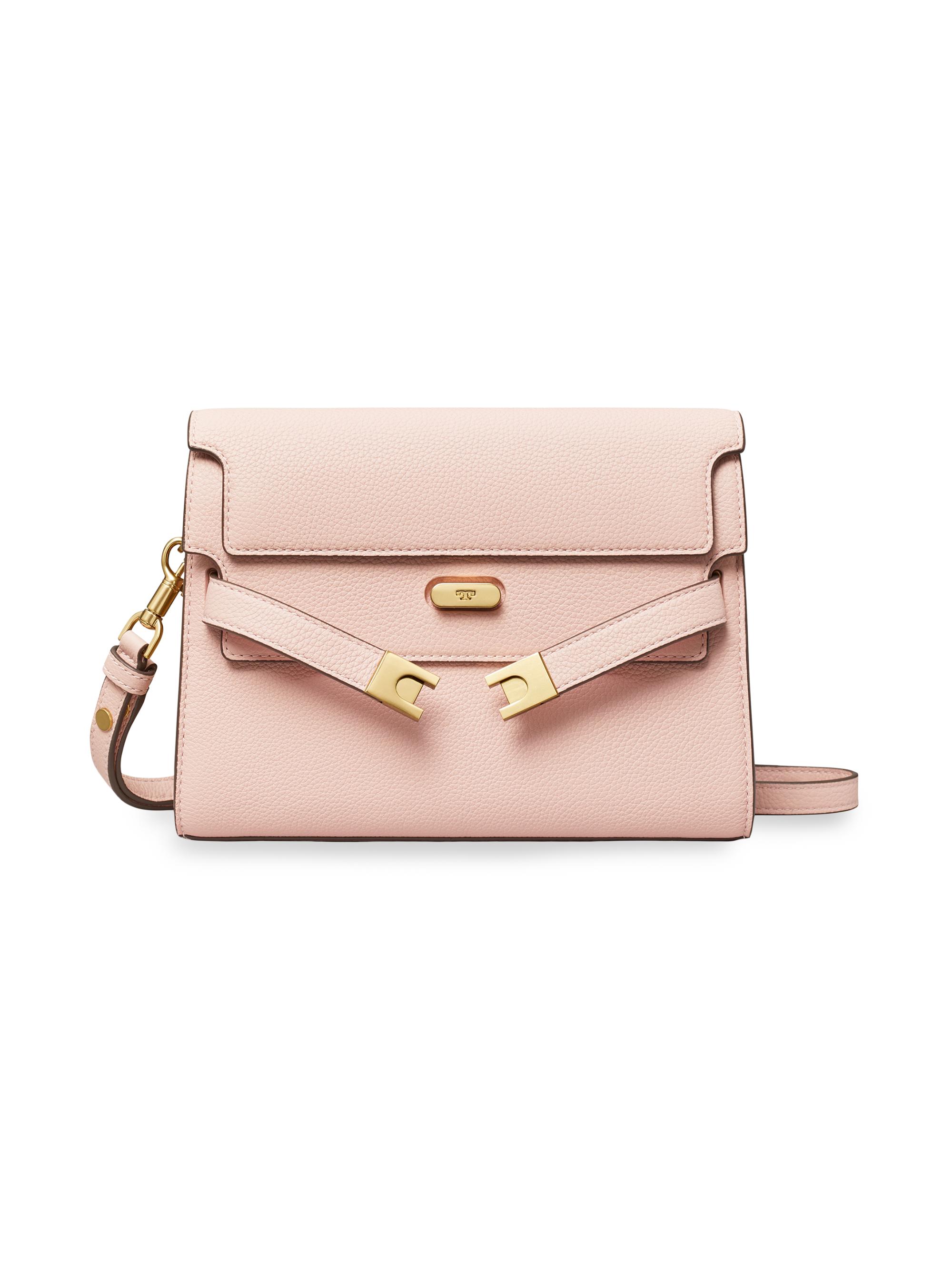 Tory Burch Women's  Lee Radziwill Pebbled Leather Shoulder Bag - Wild Mushroom