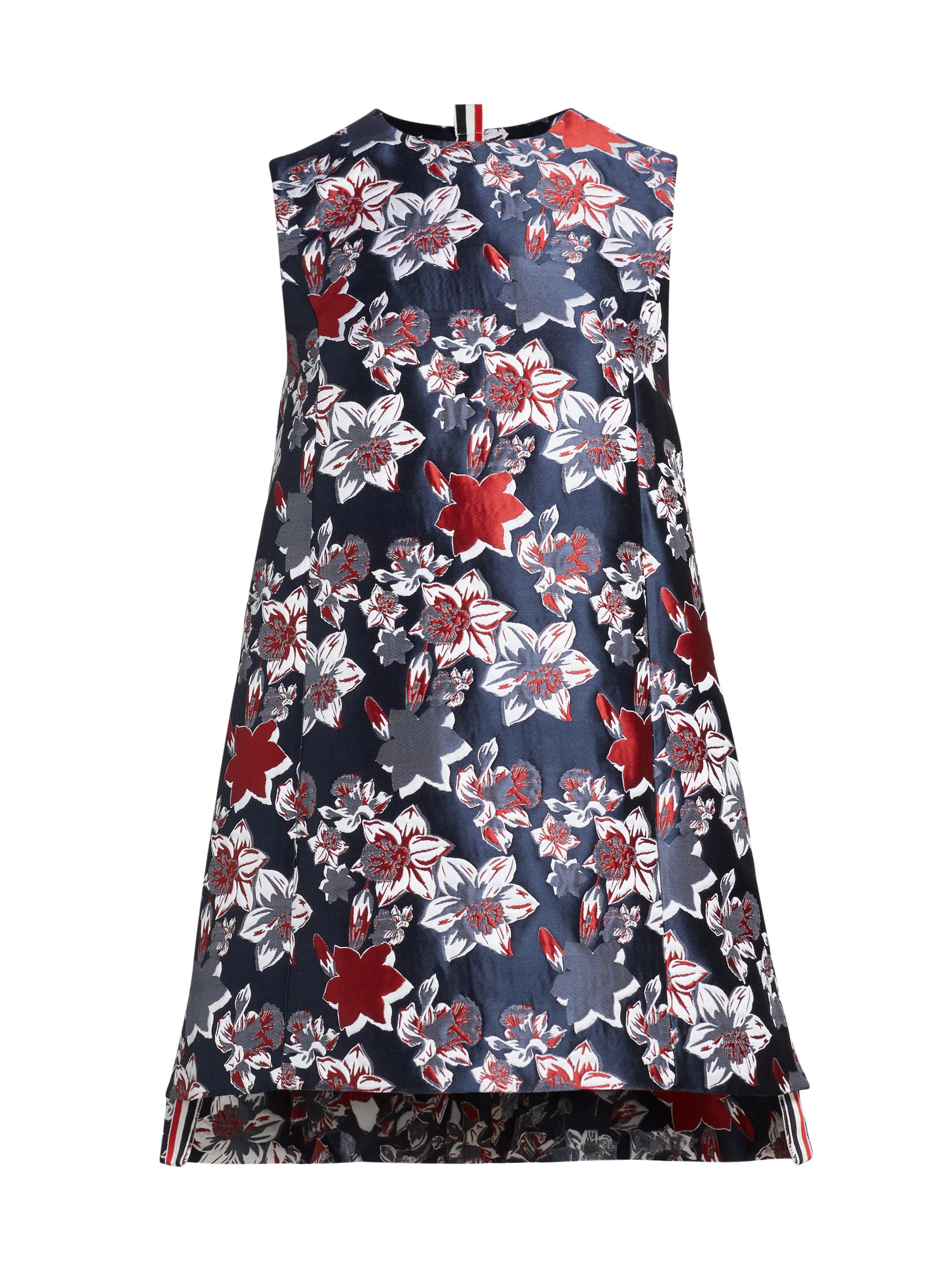 Thom Browne Women's Floral Jacquard Scuba A-Line Shift Dress
