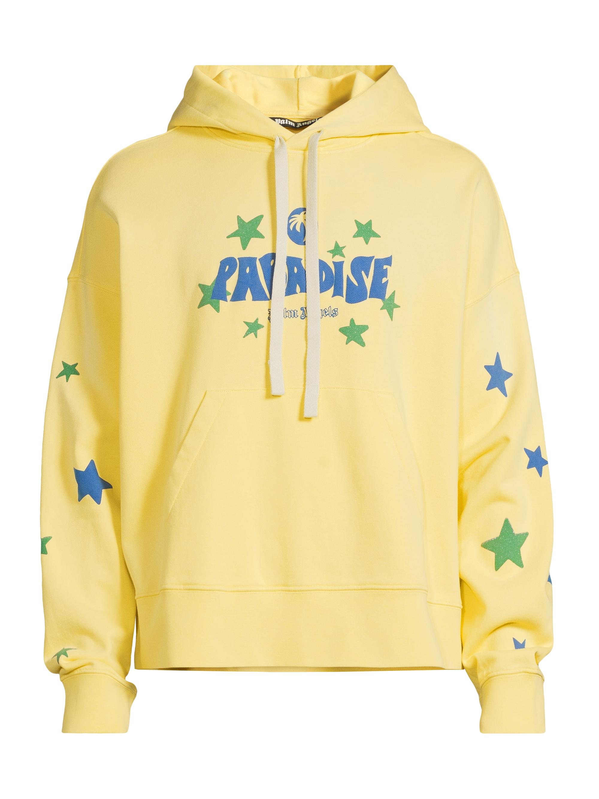 Palm Angels Men's Paradise Palm Hoodie - Yellow Blue