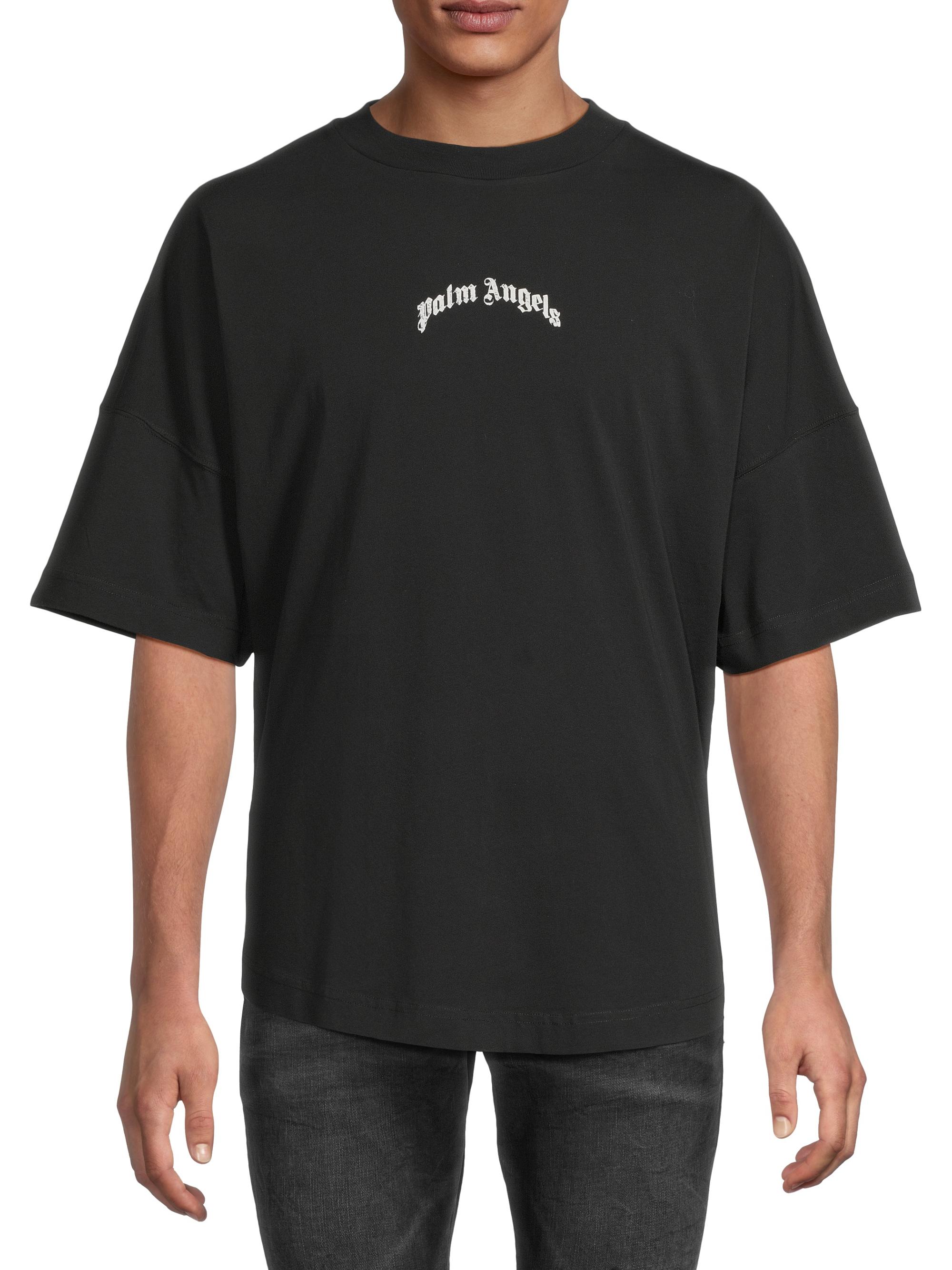 Palm Angels Back-Curved Logo T-Shirt | Saks Fifth Avenue